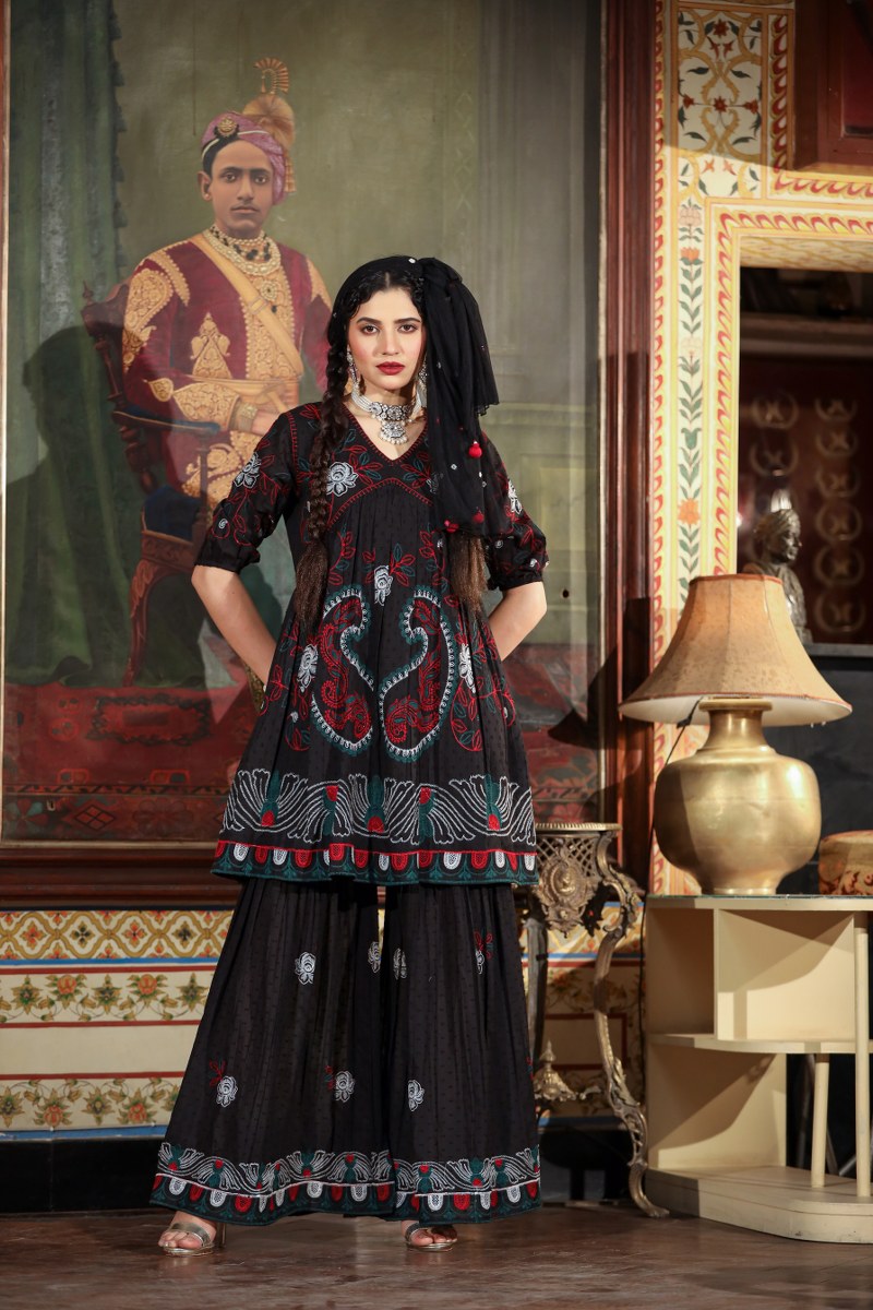 Cotton Sharara Co-Ord Set1- Freyaa