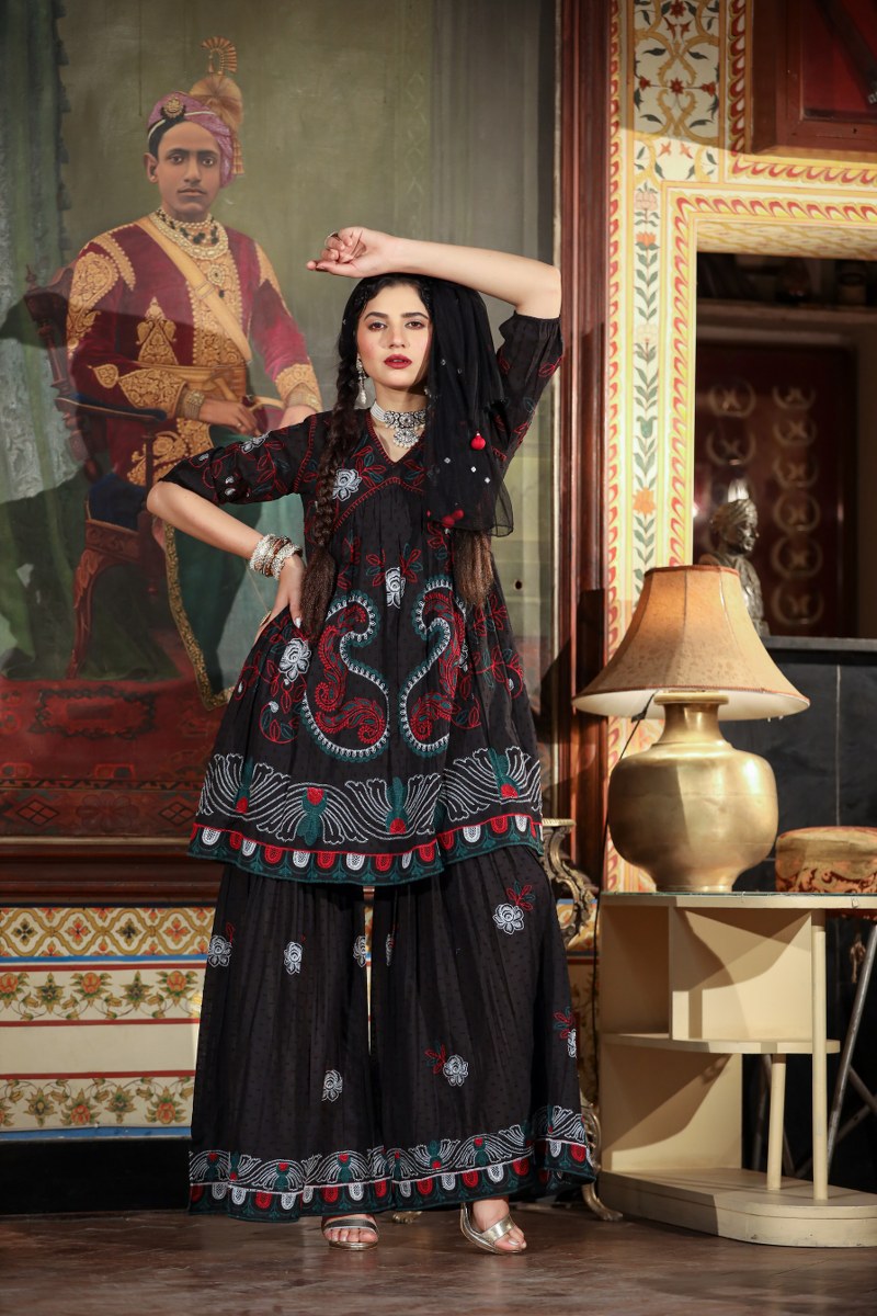 Cotton Sharara Co-Ord Set2- Freyaa