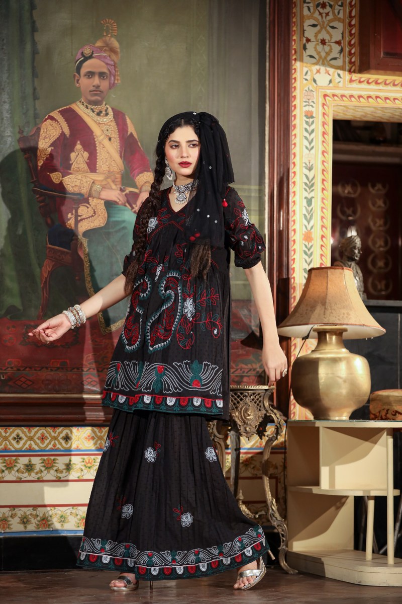 Cotton Sharara Co-Ord Set3- Freyaa