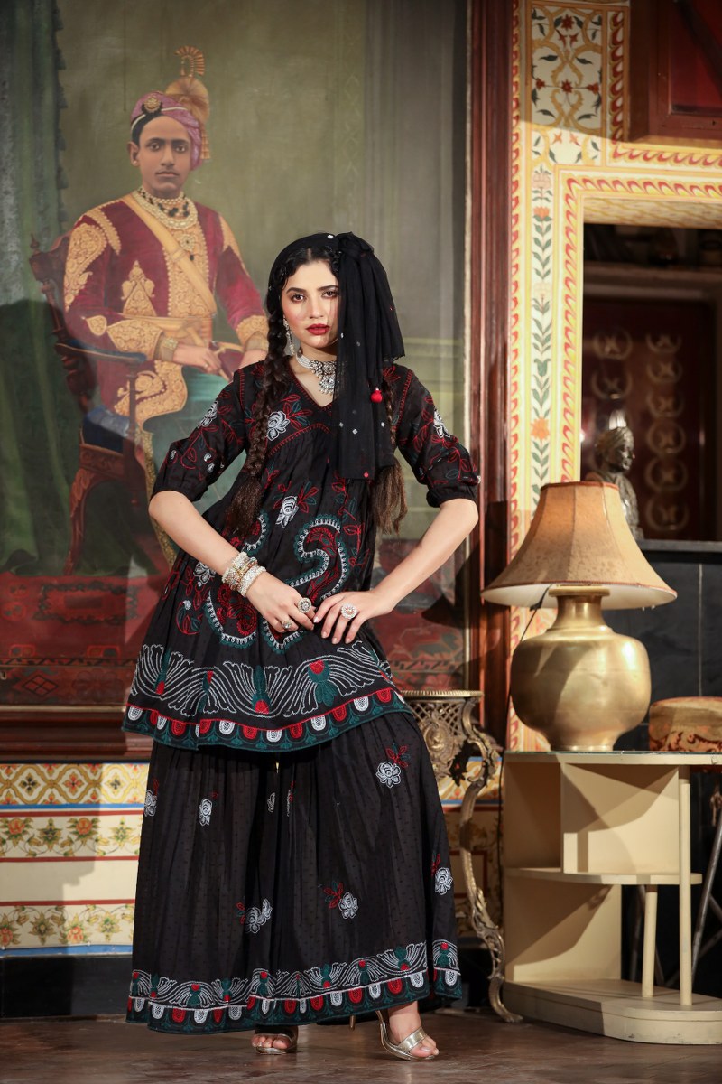 Cotton Sharara Co-Ord Set5- Freyaa