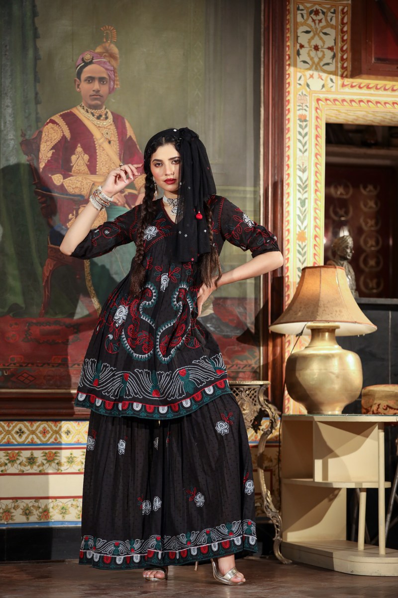 Cotton Sharara Co-Ord Set6- Freyaa