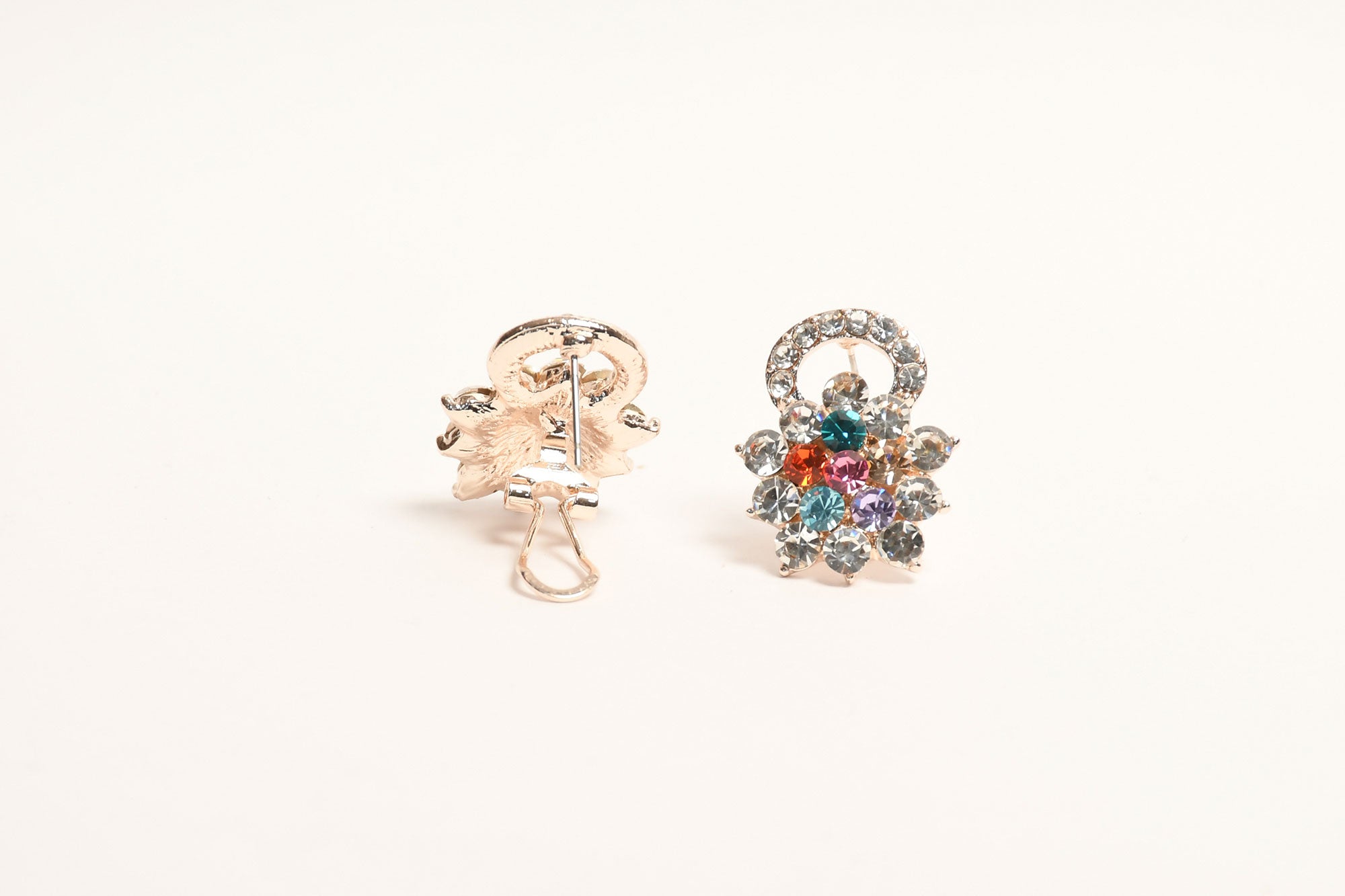 Sparkling Multicolour Stone & Crystal Studs 2 - Freyaa