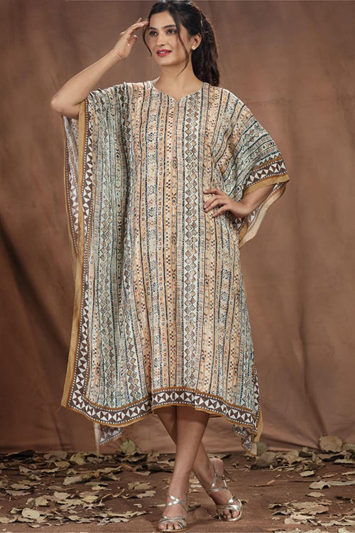 Viscose Chinon Batik Long Kaftan