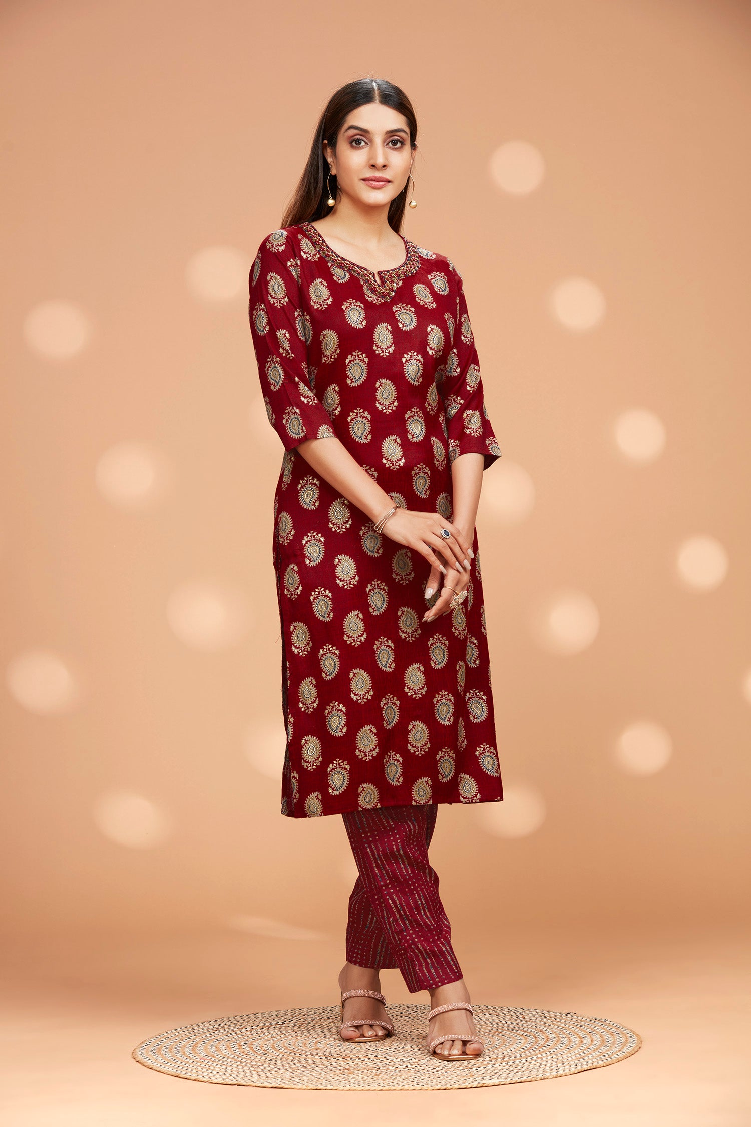 Pasiley Two-piece Rayon Kurta Set