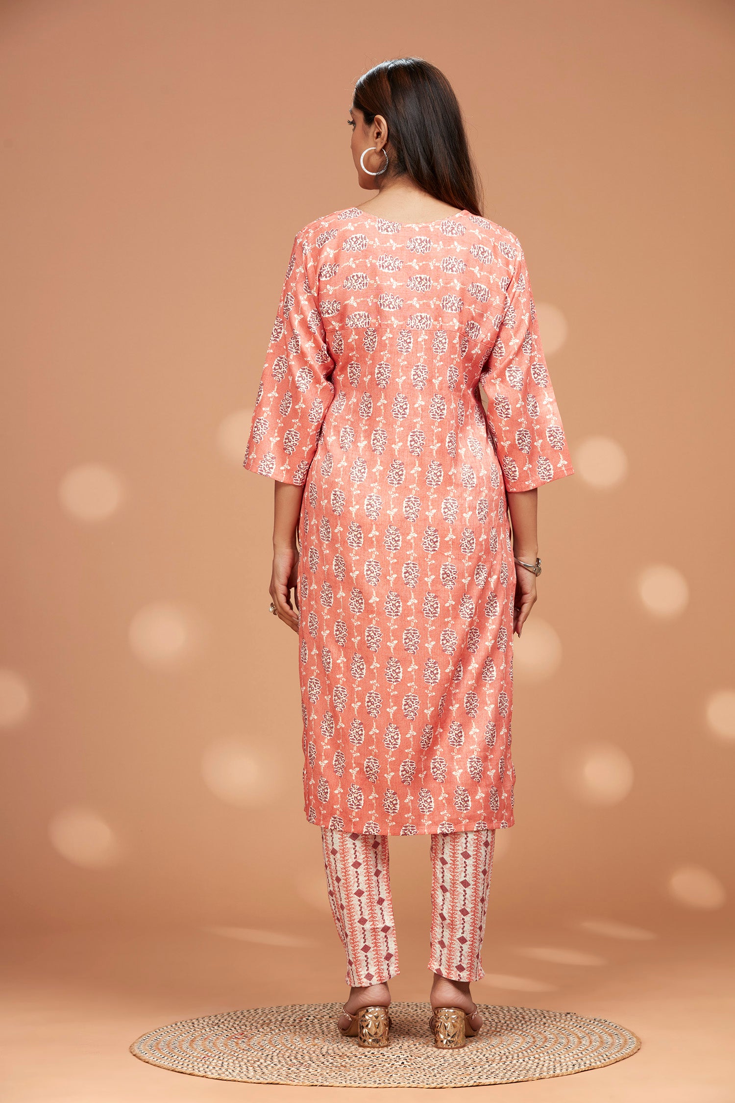 Two-piece Rayon Printed Kurti Set