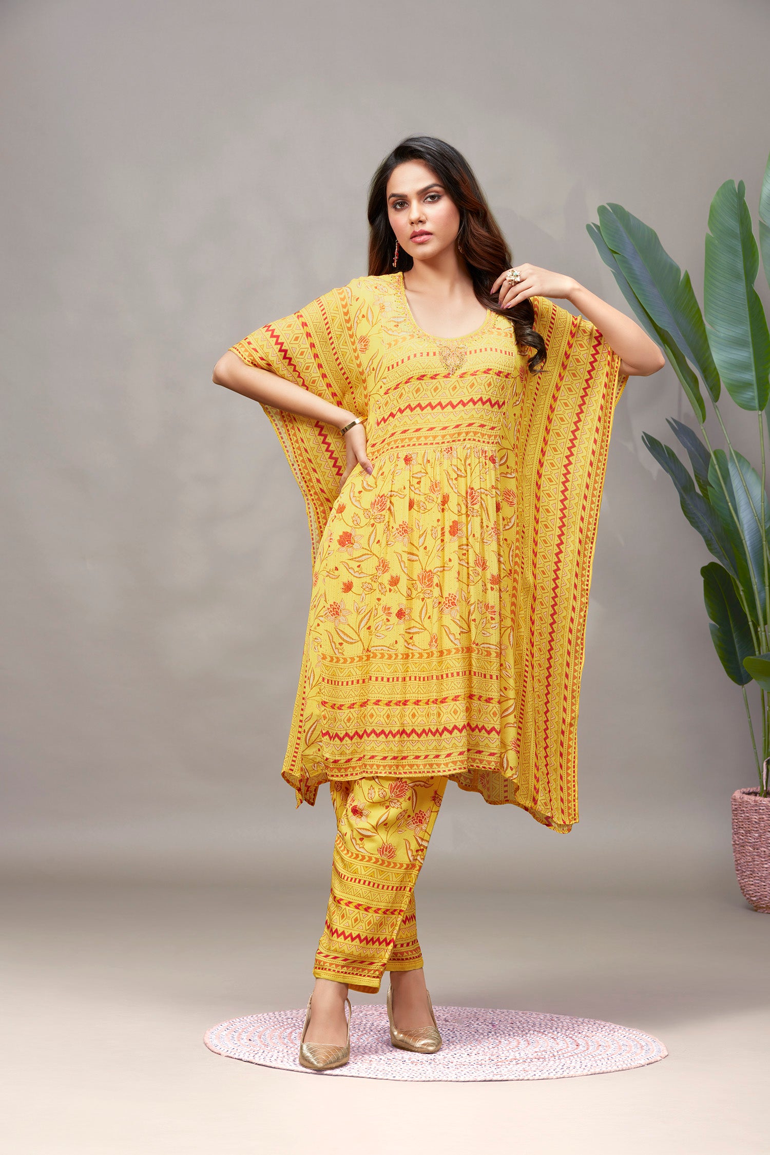 Sunny Elegance Long Kaftan