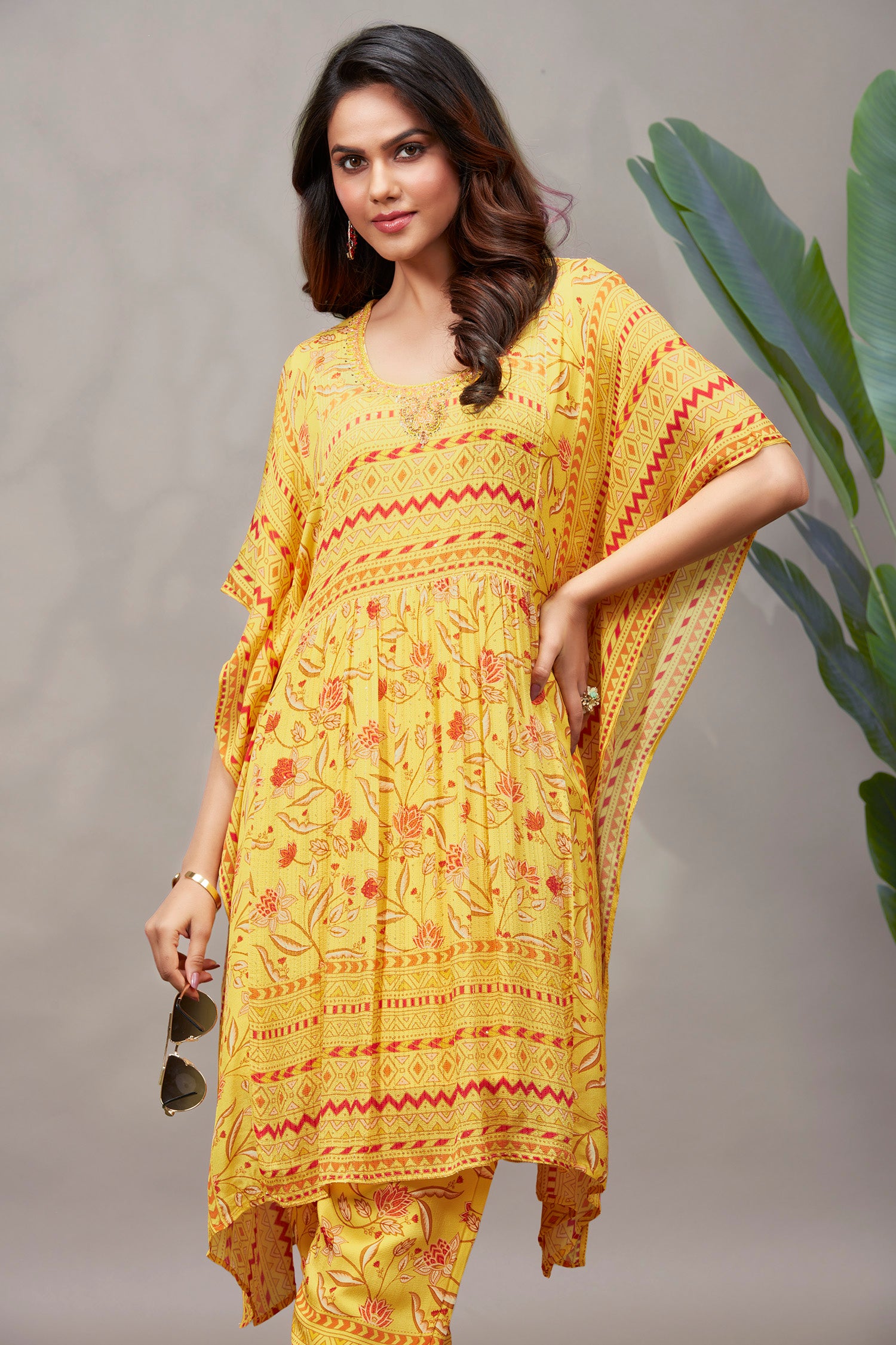 Sunny Elegance Long Kaftan