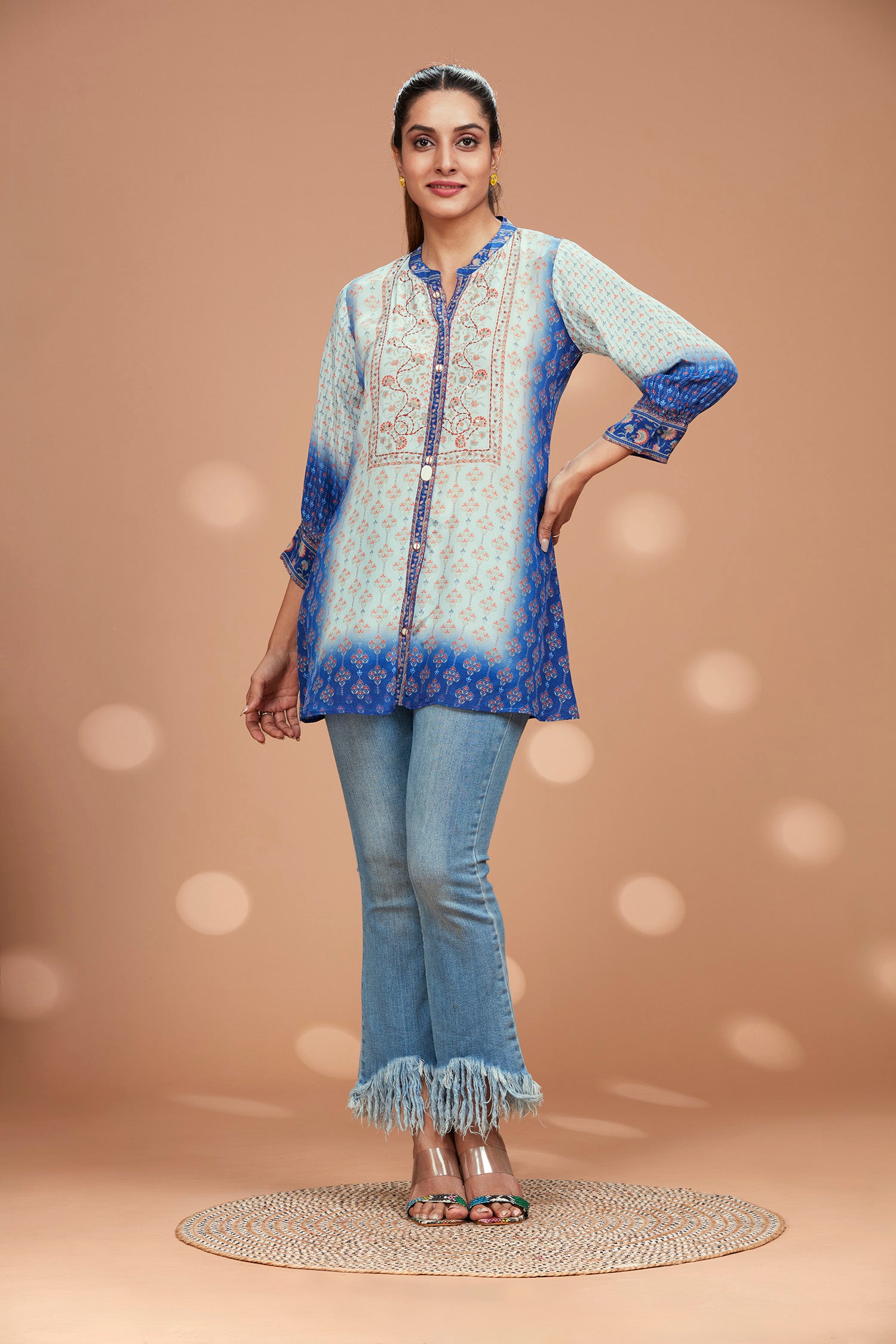 Muslin Ombre Long Kurti