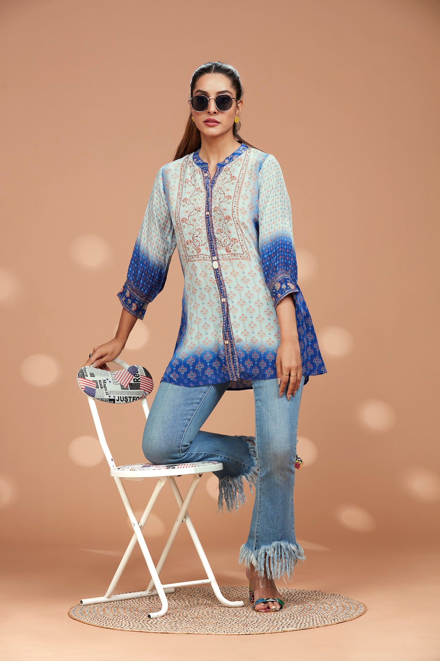 Muslin Ombre Long Kurti