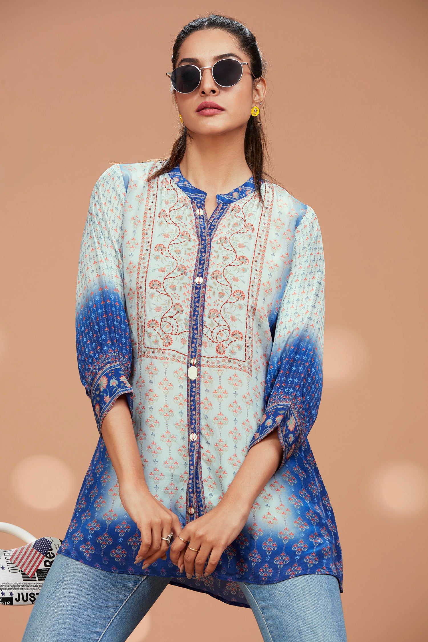 Muslin Ombre Long Kurti