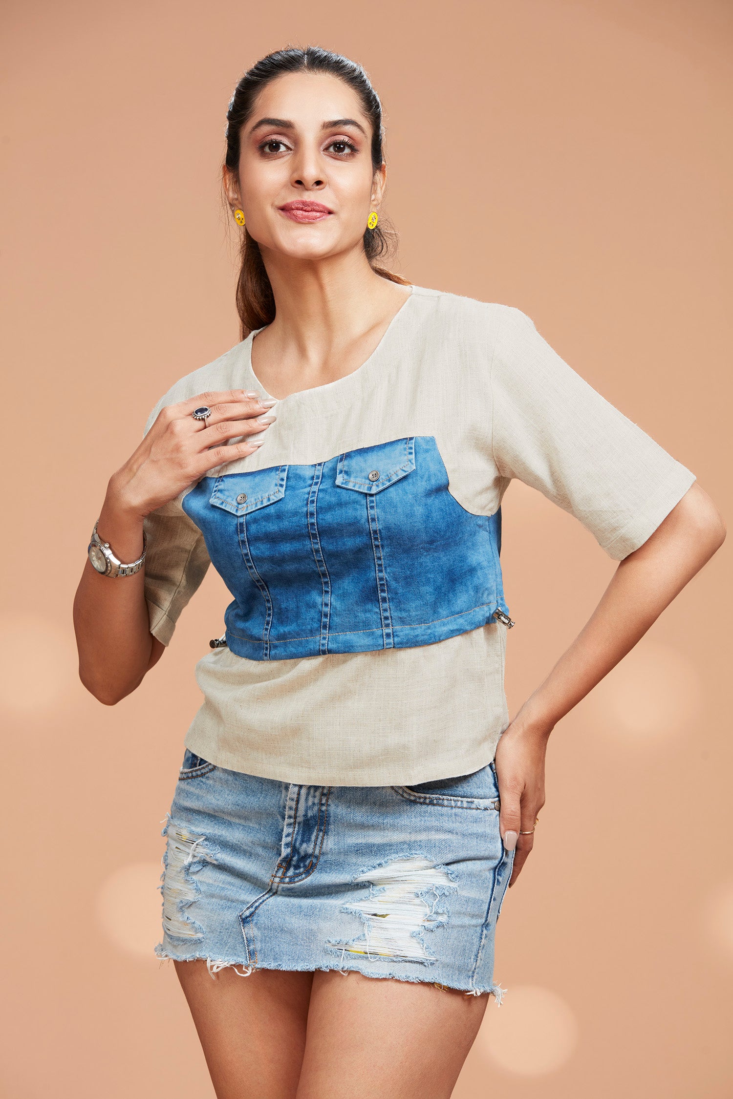 Cotton Patch Work T-shirt