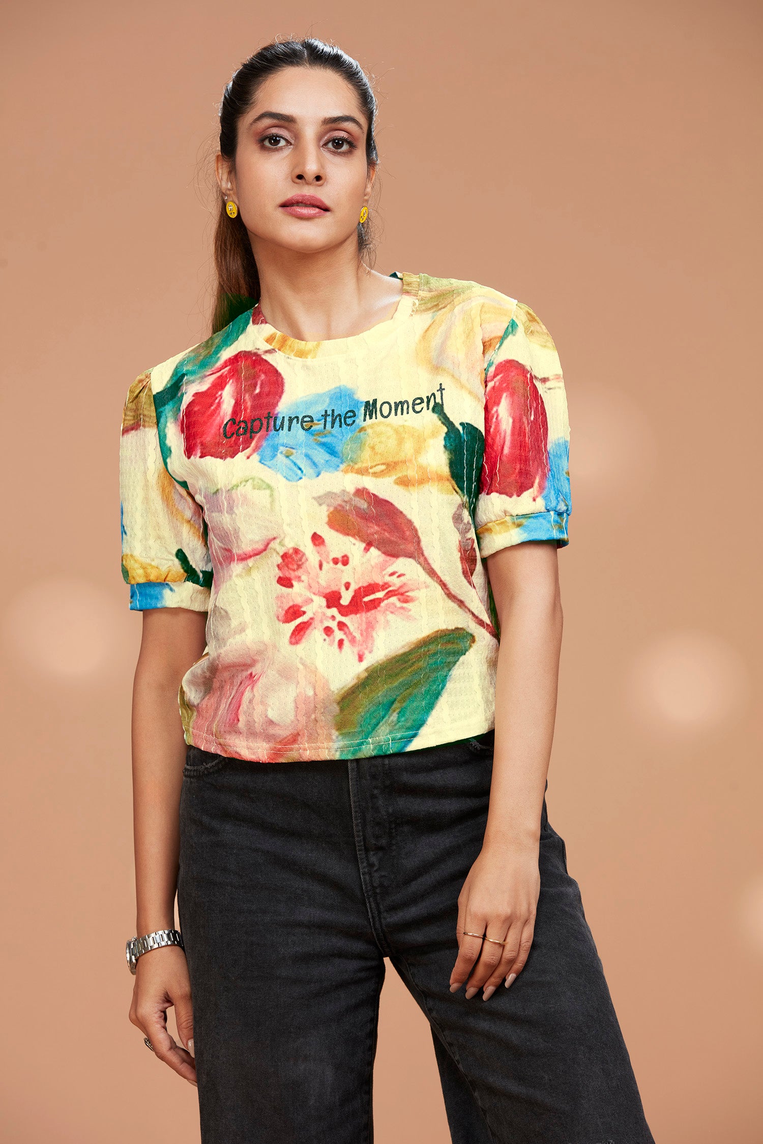 Printed Floral Crop Top