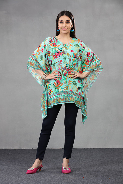 Short Kaftan with Ethnic print