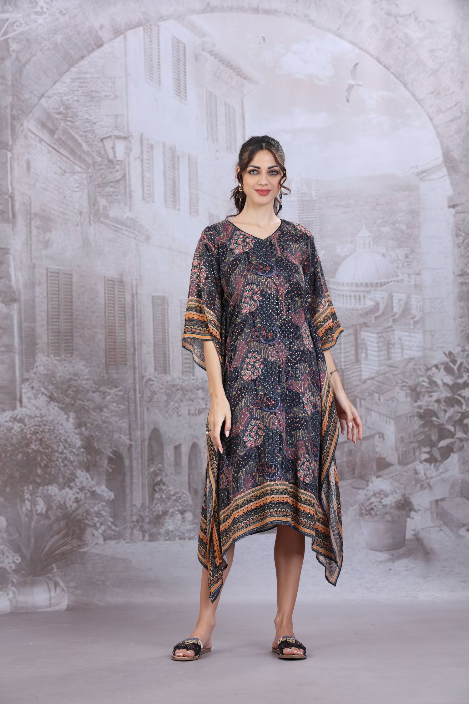 Printed Long Kaftan