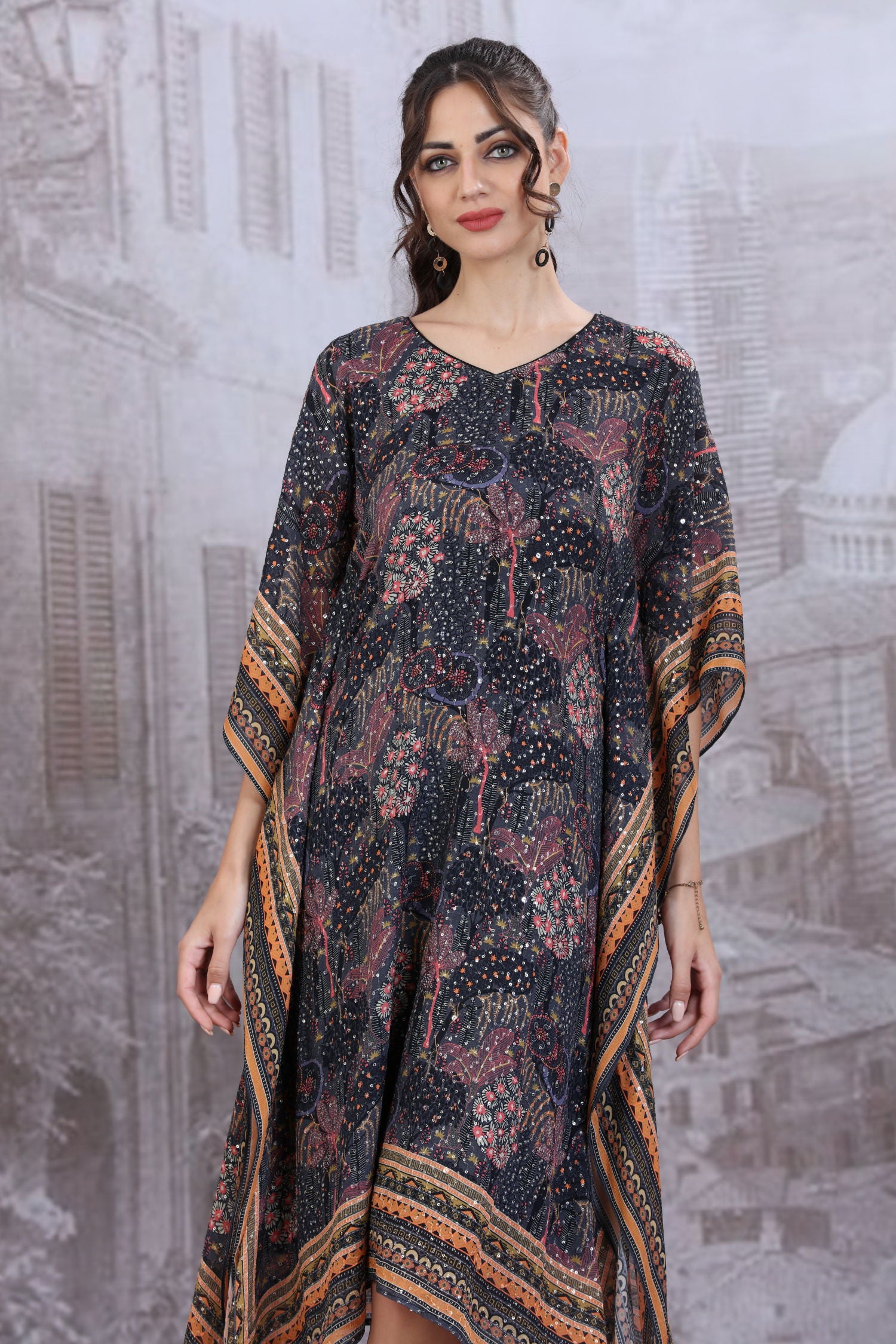 Printed Long Kaftan