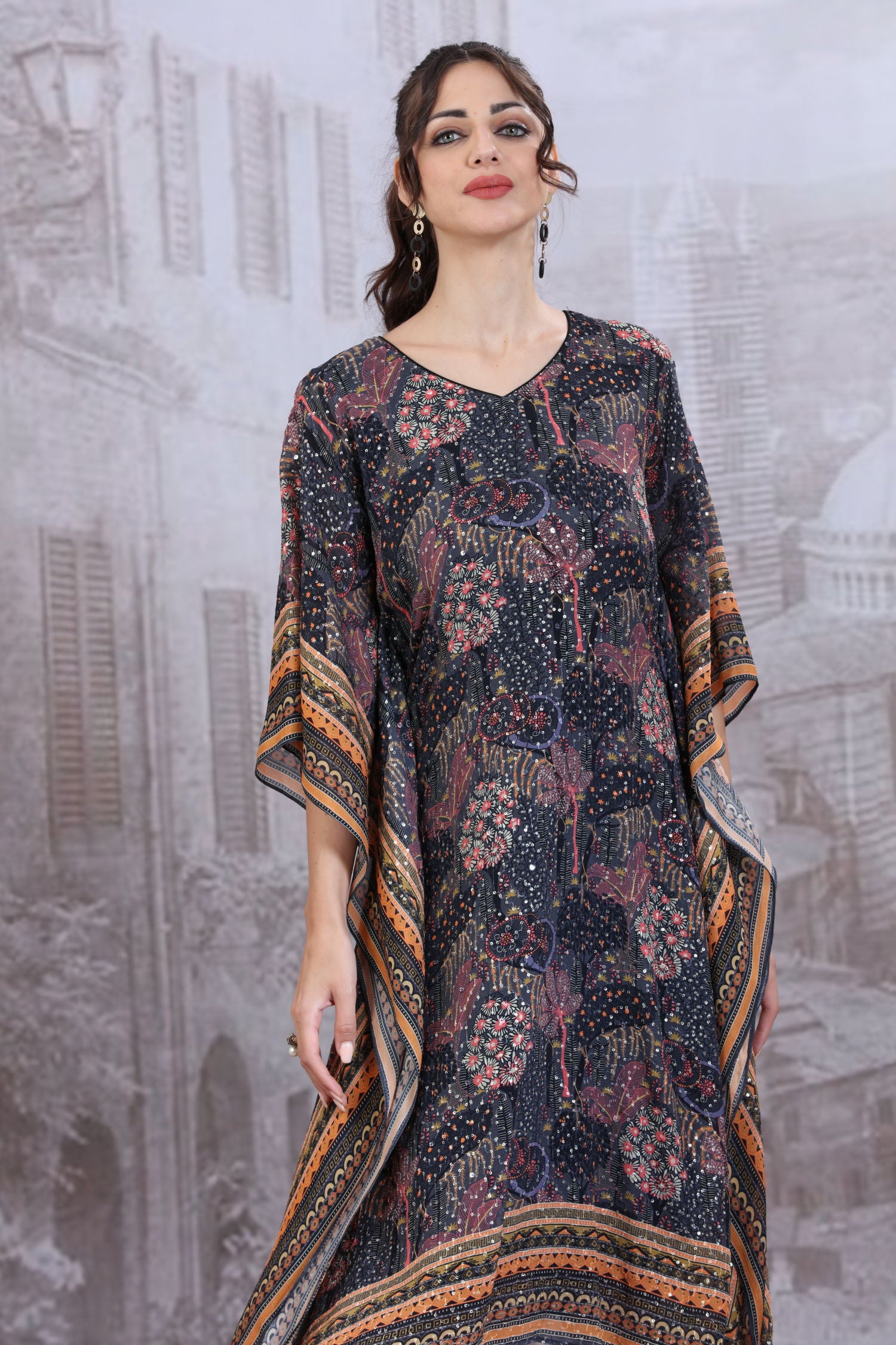 Printed Long Kaftan