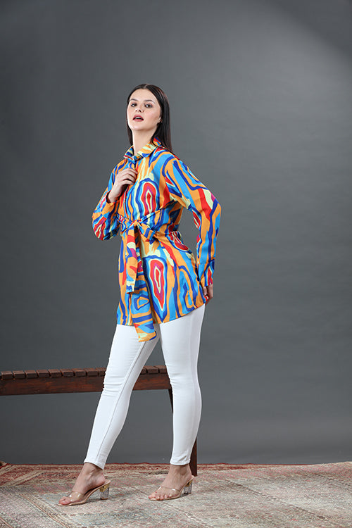 Free Size Long Length Colorful Shirt 1 - Freyaa