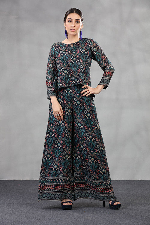 Chic Viscose Afghani Style printed Co-ord Set1 - Freyaa