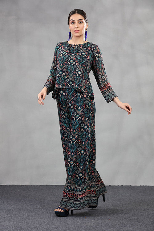 Chic Viscose Afghani Style printed Co-ord Set2 - Freyaa