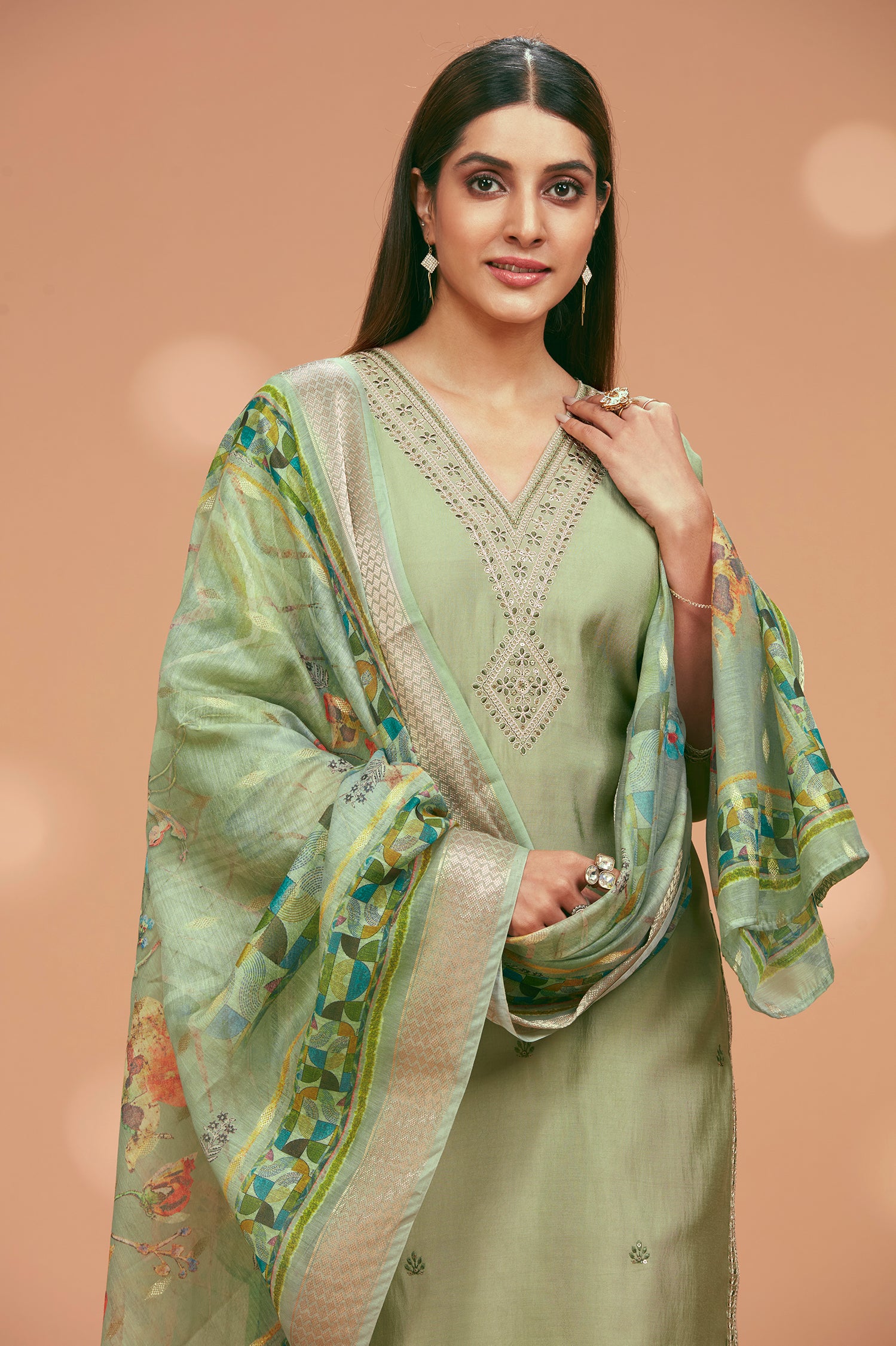 Three-Piece Evening Wear Kurta Set