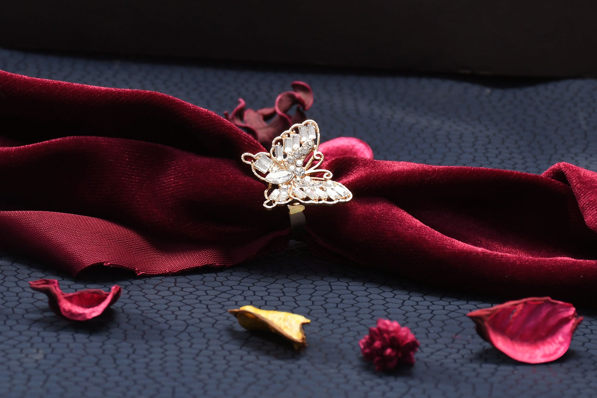 Fency Crystal Butterfly Ring - Freyaa