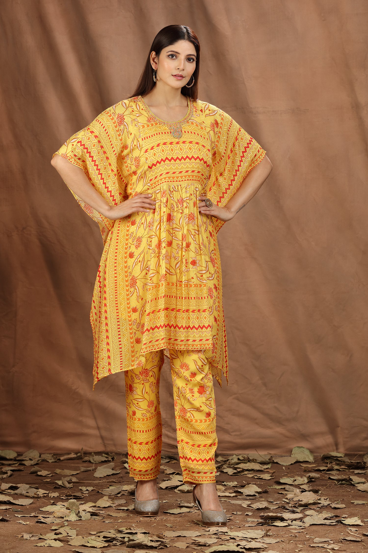 Sunny Elegance Long Kaftan