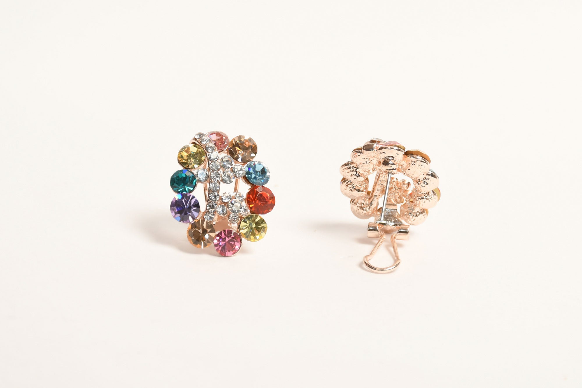 Beautiful Multicolour Stone Crystal Studs 2 - Freyaa