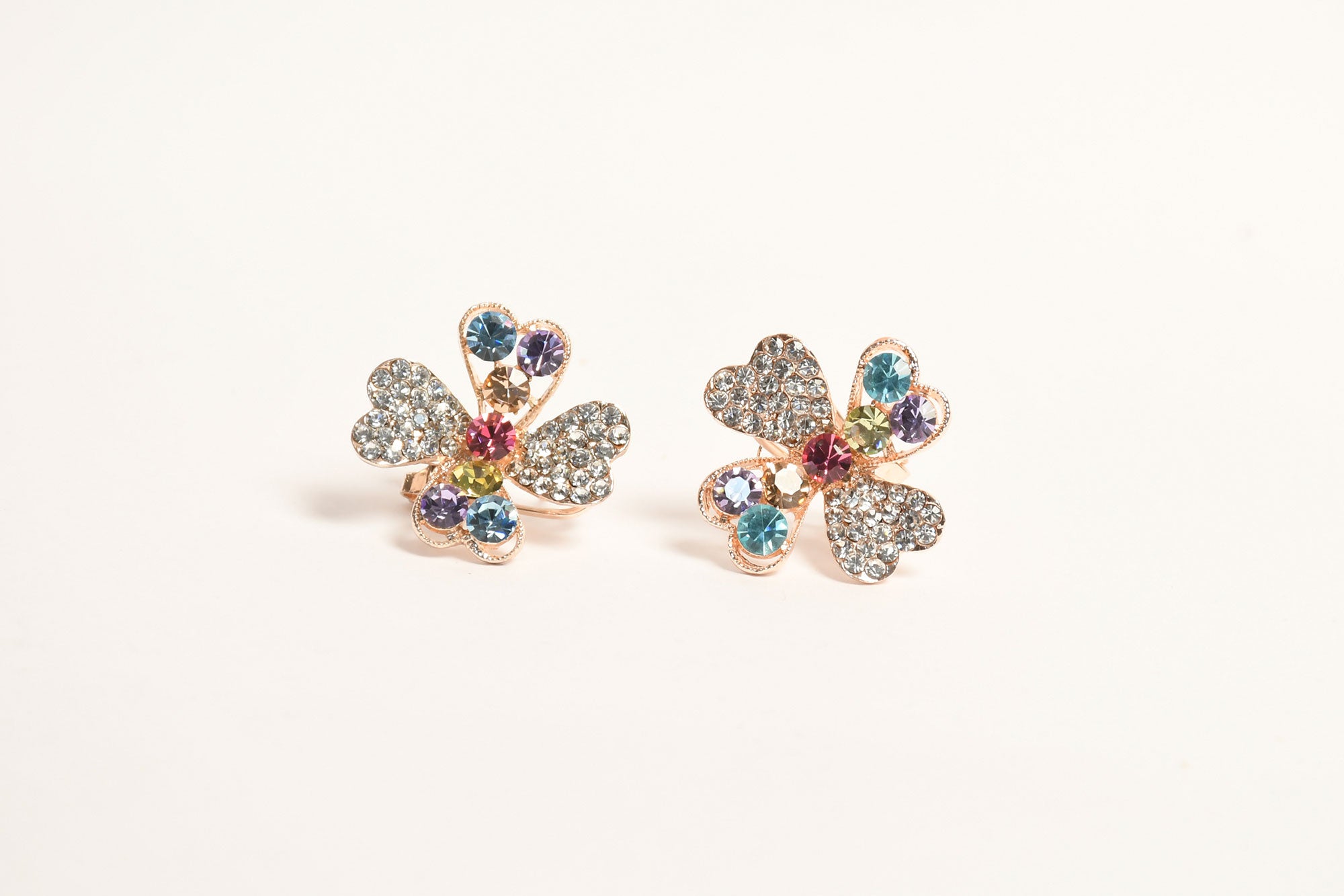 Beautiful Daisy Multicolour Stone Crystal Studs 1 - Freyaa