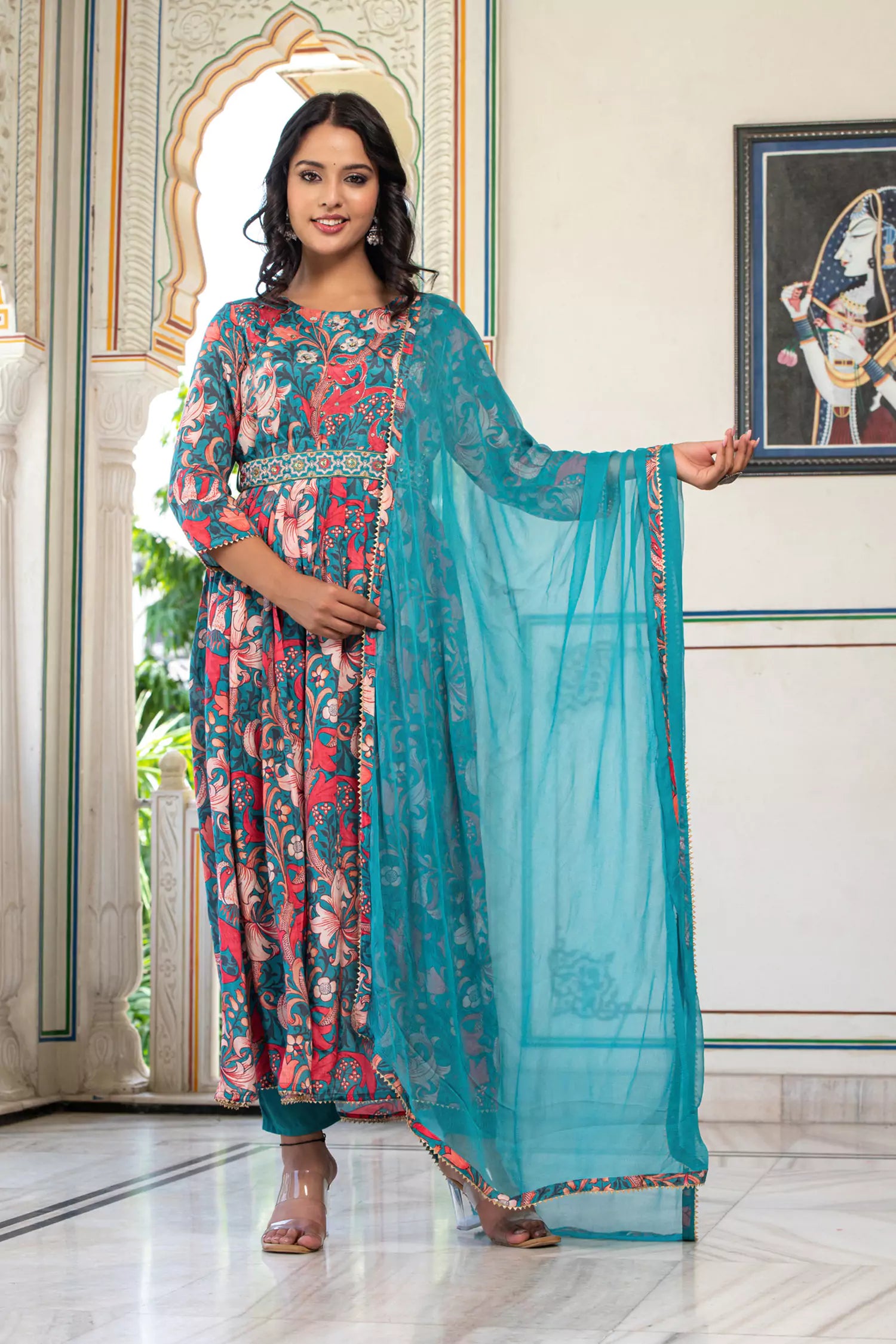 Ramar Green Printed Kurta Set - Freyaa