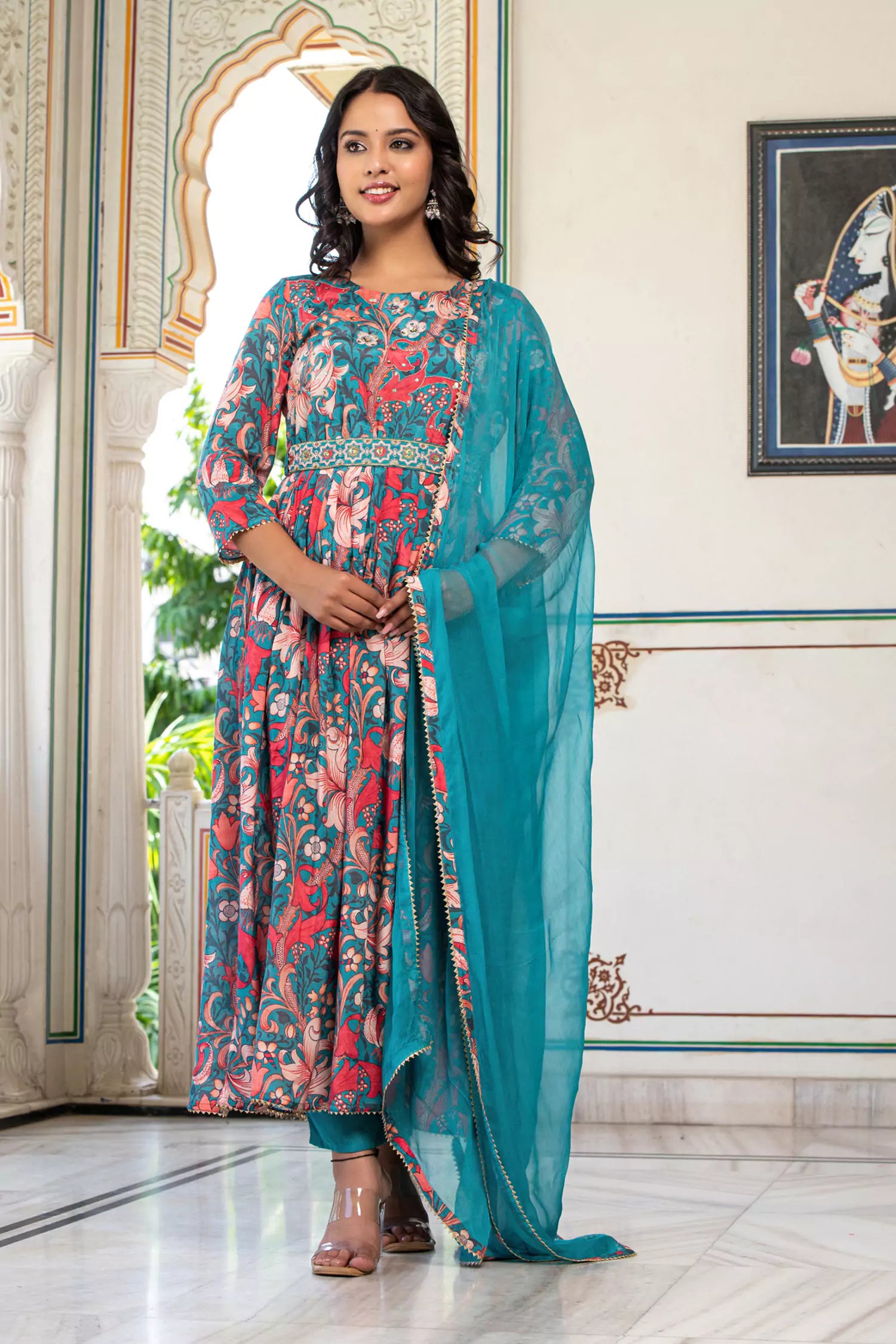 Ramar Green Printed Kurta Set 1 - Freyaa