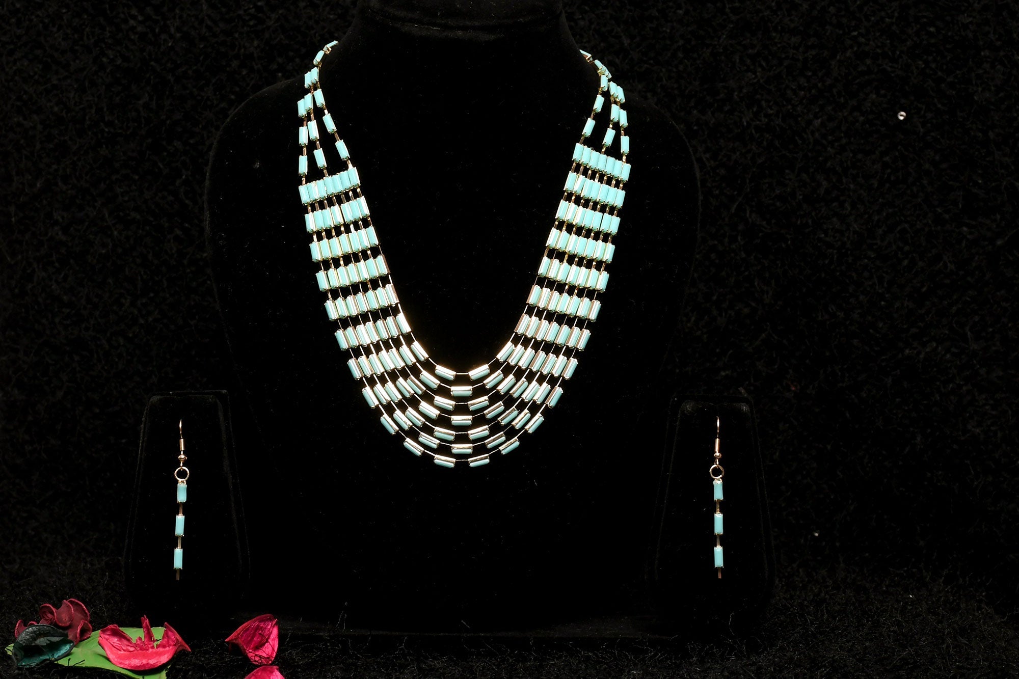 Forever Glam look Rice Necklace Set - Freyaa