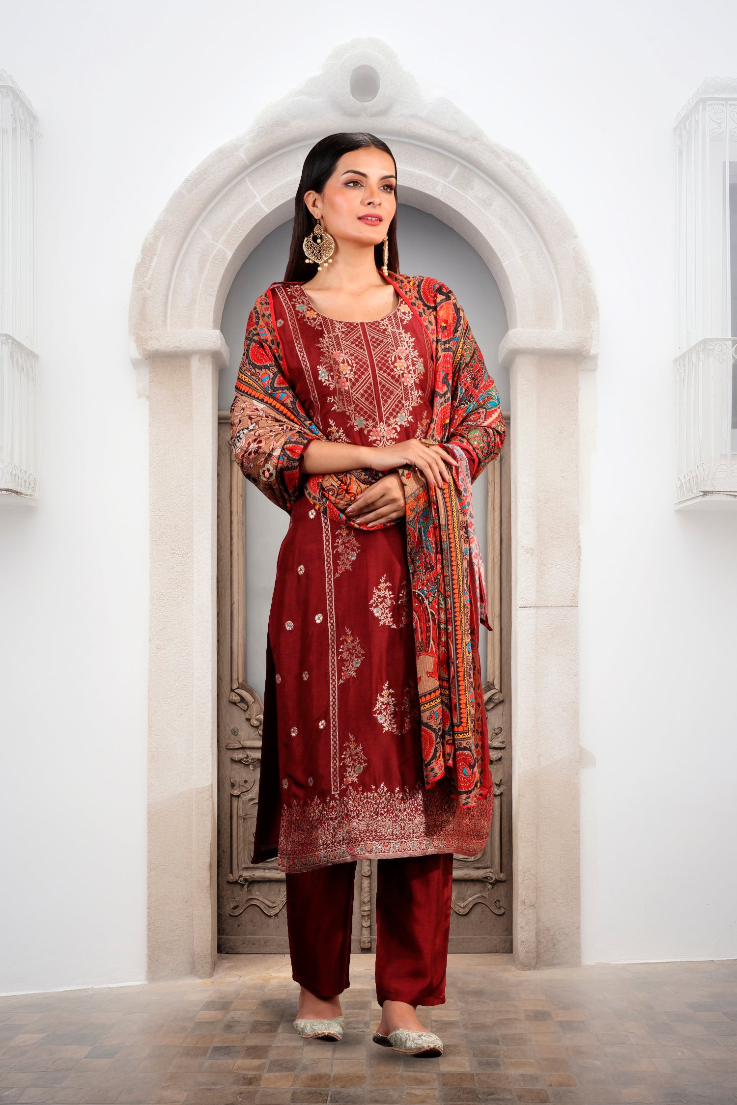 Elegance in Silk Three Piece Kurta Set