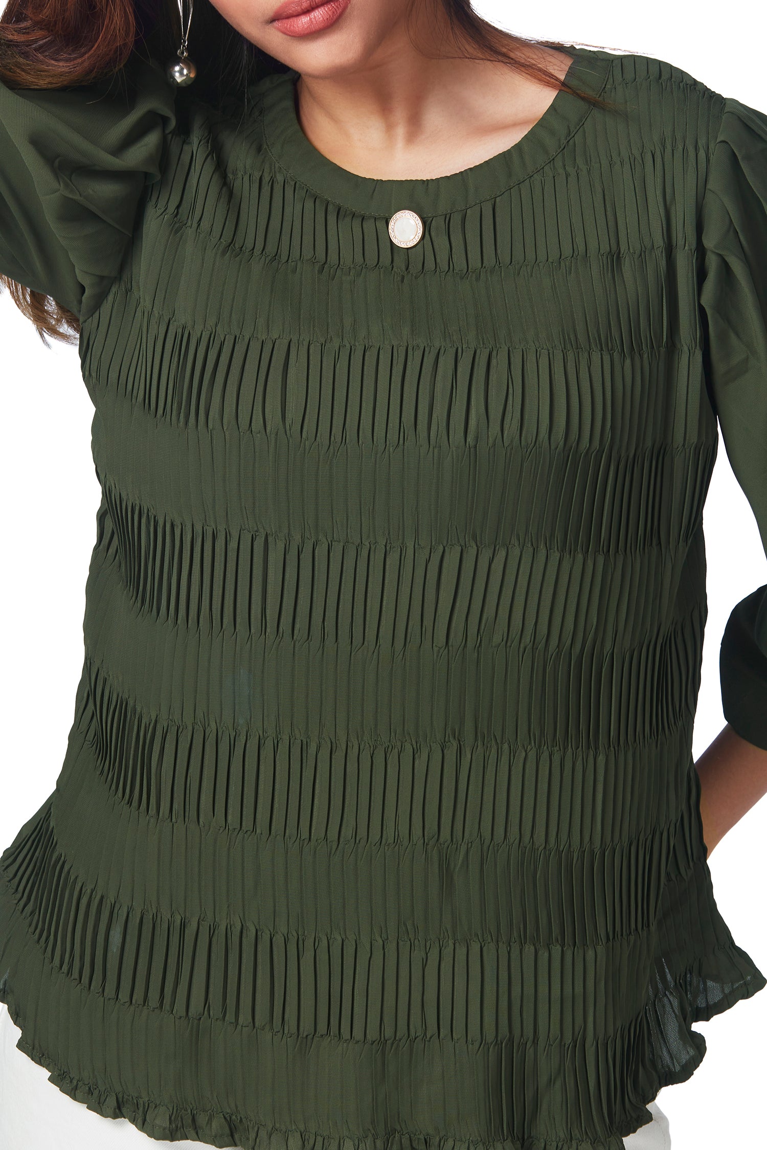 Modal Round Neck Solid Ribbed Top