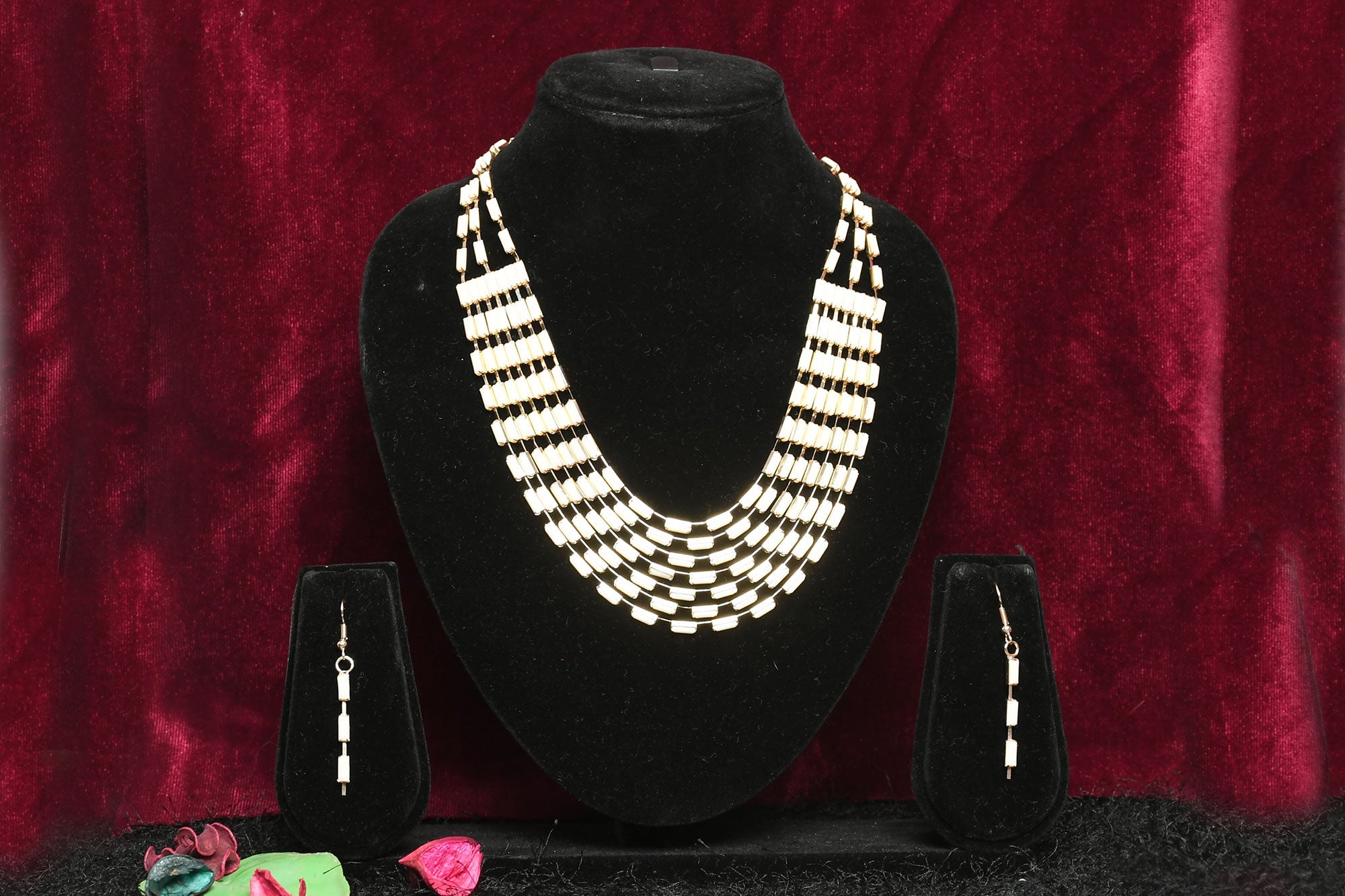 Forever Glam look Rice Necklace Set4 - Freyaa