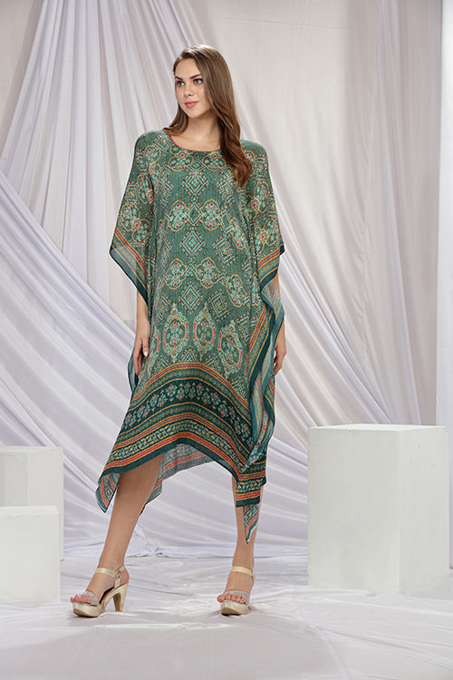 Bandhini Print Long Kaftan