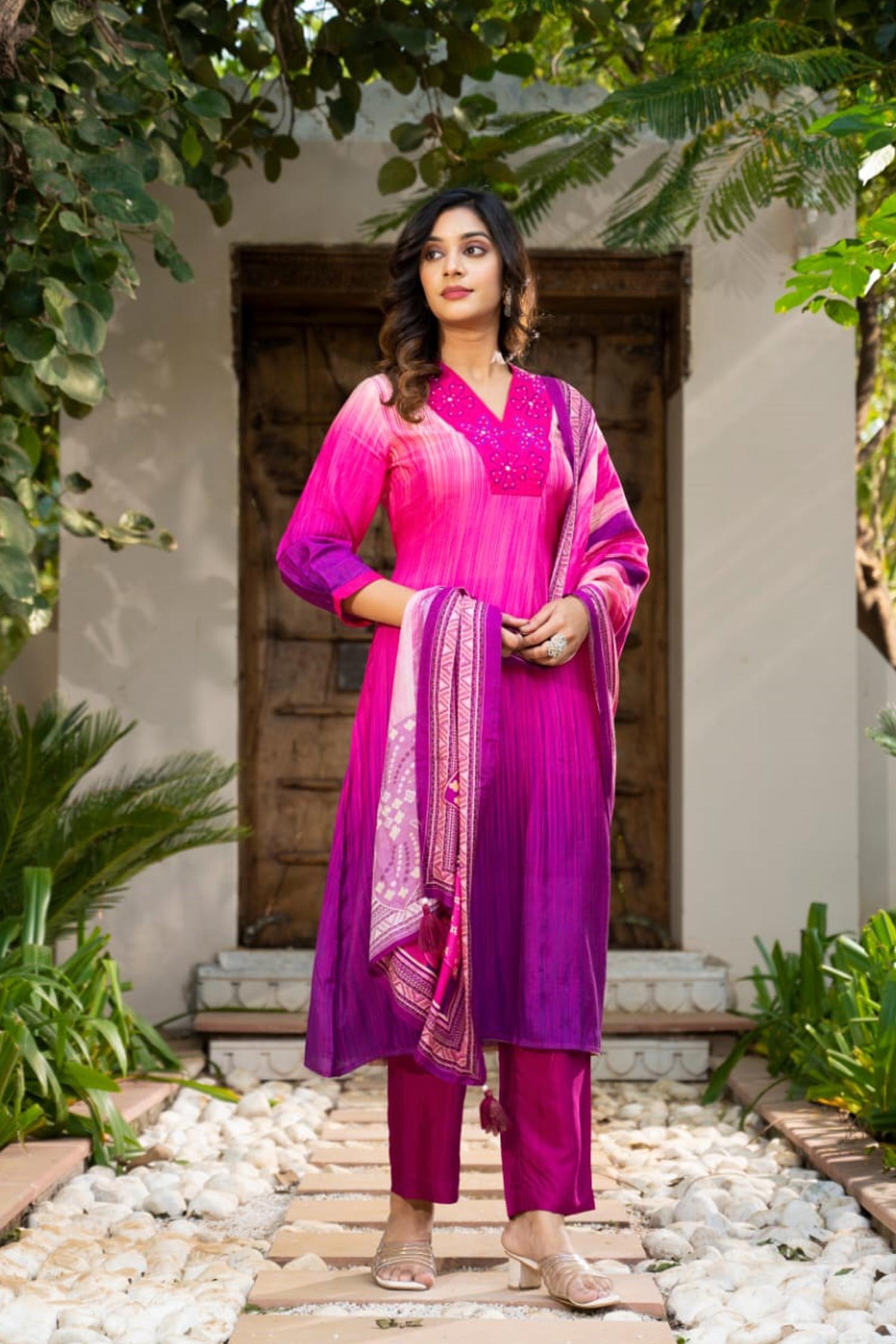 Three-Piece Evening Wear Kurta Set