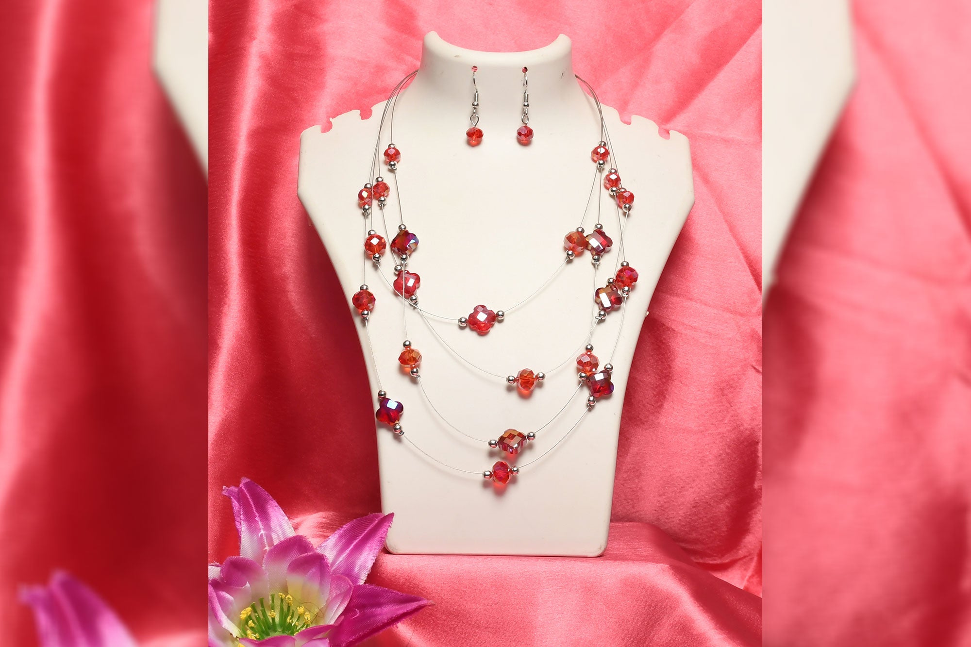 Three Layer Necklace Set- Freyaa