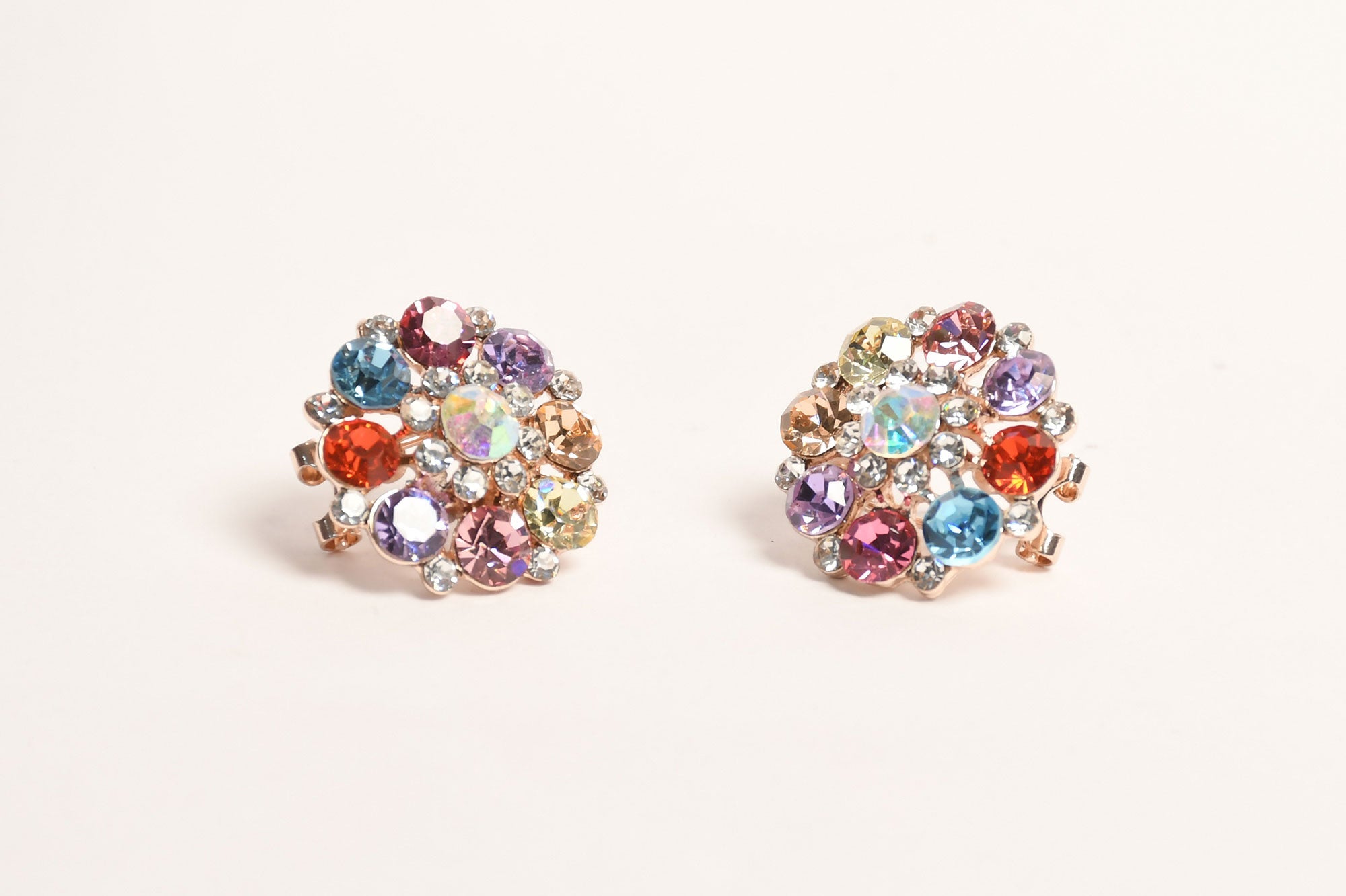 Gold Colour Crystal Studs 2 - Freyaa