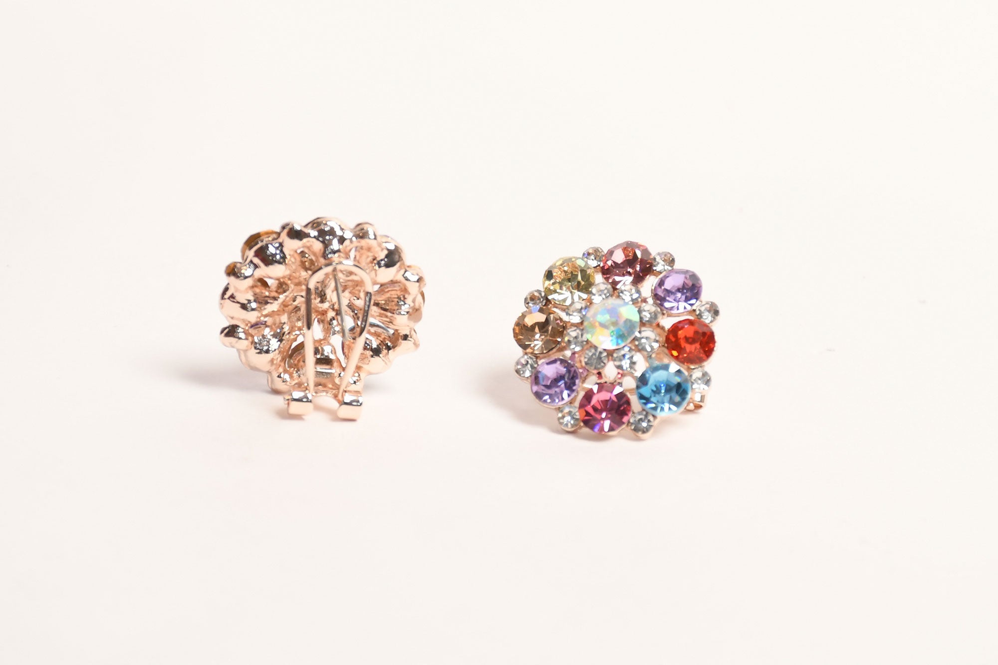 Gold Colour Crystal Studs 3 - Freyaa