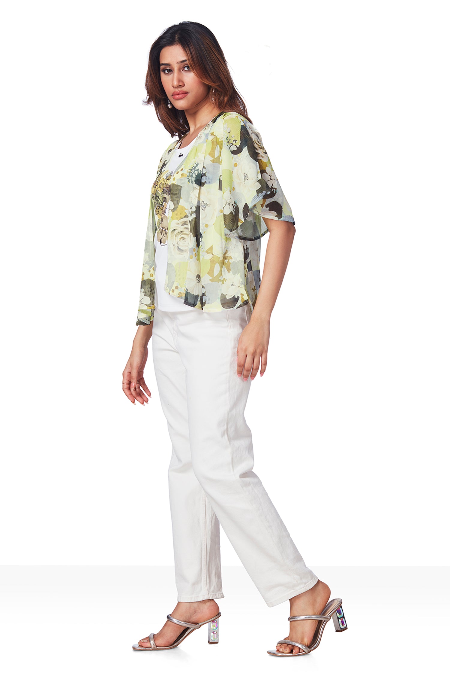 Georgette Floral Top with Tshirt Inside