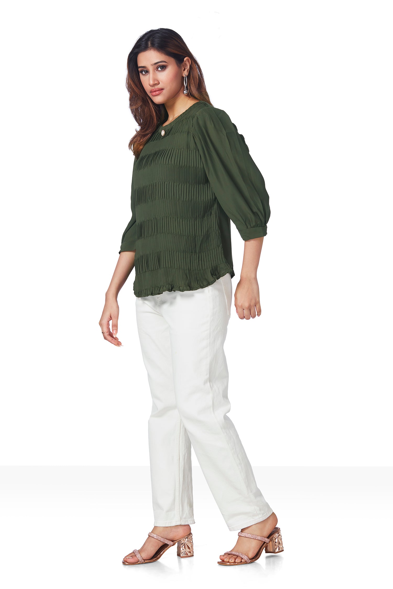 Modal Round Neck Solid Ribbed Top