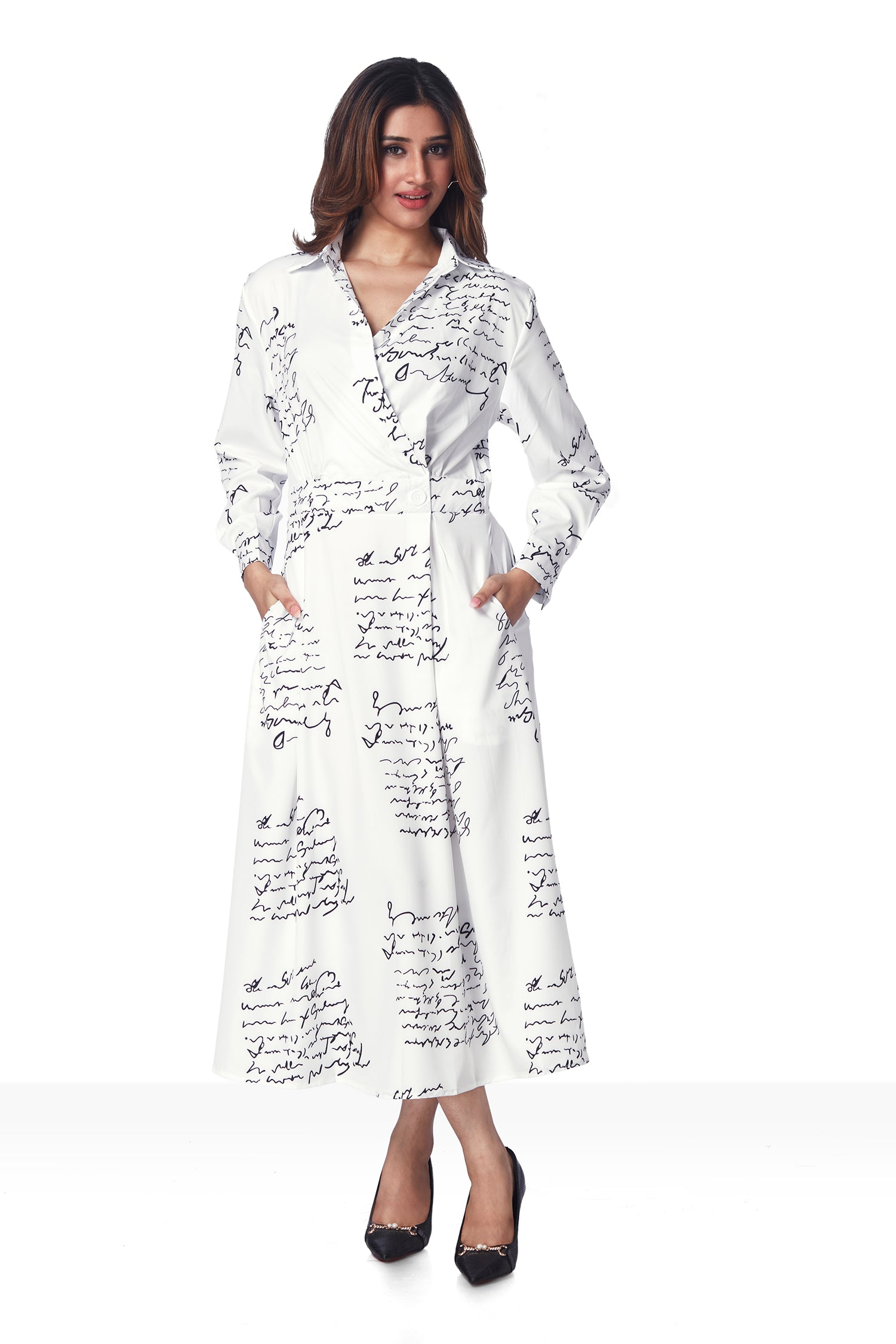 Script Print Dress