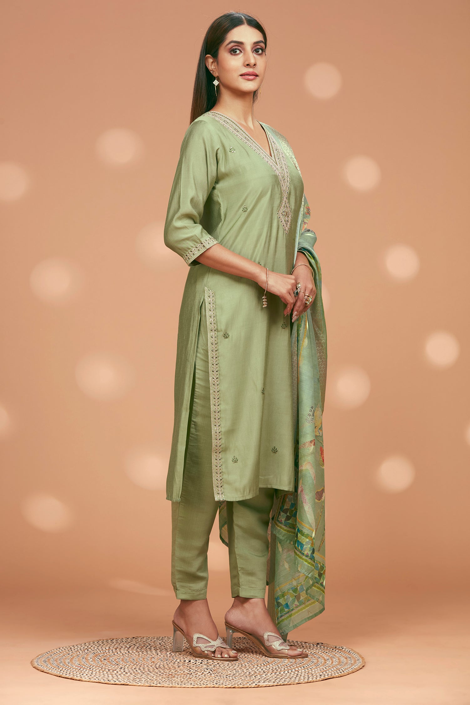 Three-Piece Evening Wear Kurta Set