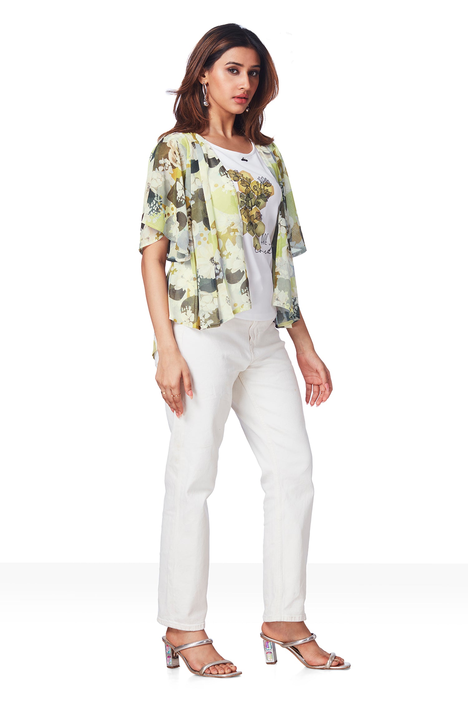 Georgette Floral Top with Tshirt Inside