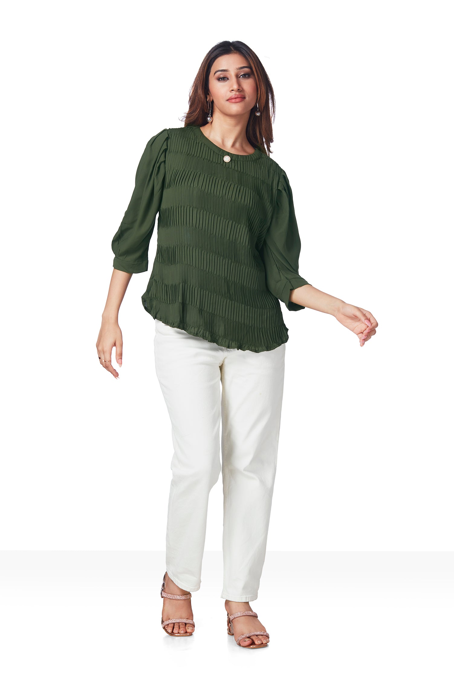 Modal Round Neck Solid Ribbed Top