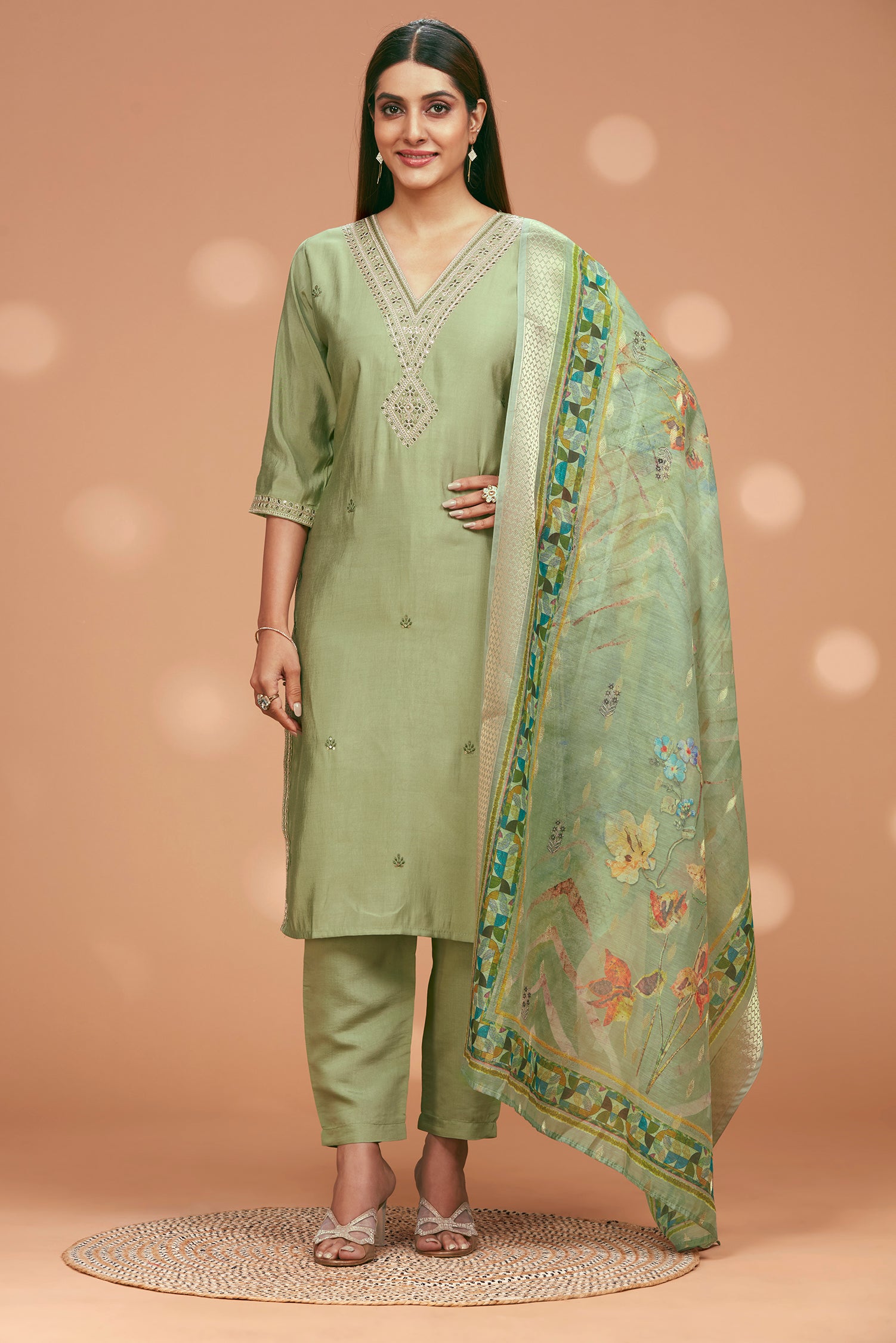 Three-Piece Evening Wear Kurta Set