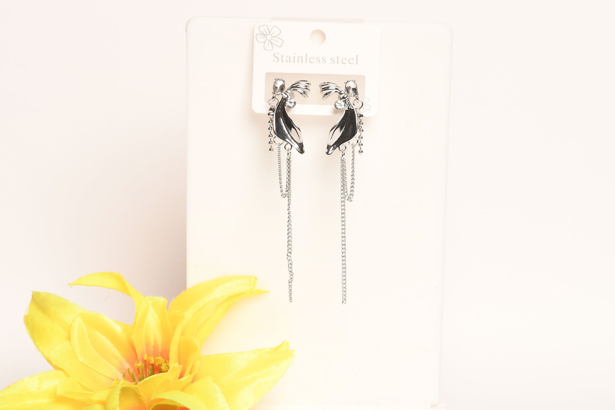 Fancy Gold & Silver Drop Earring - Freyaa