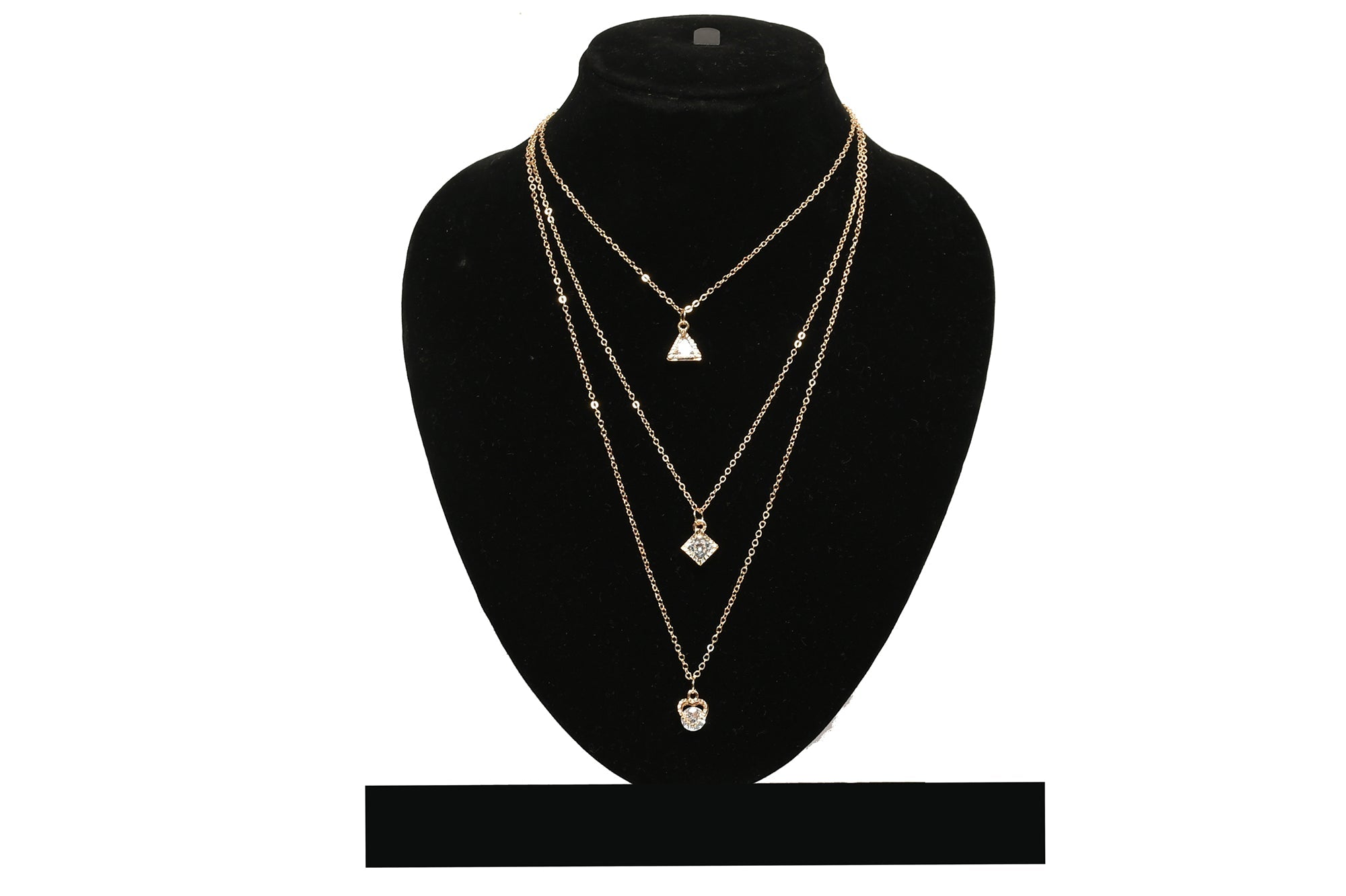 Three Layer Diamond Necklace - Freyaa