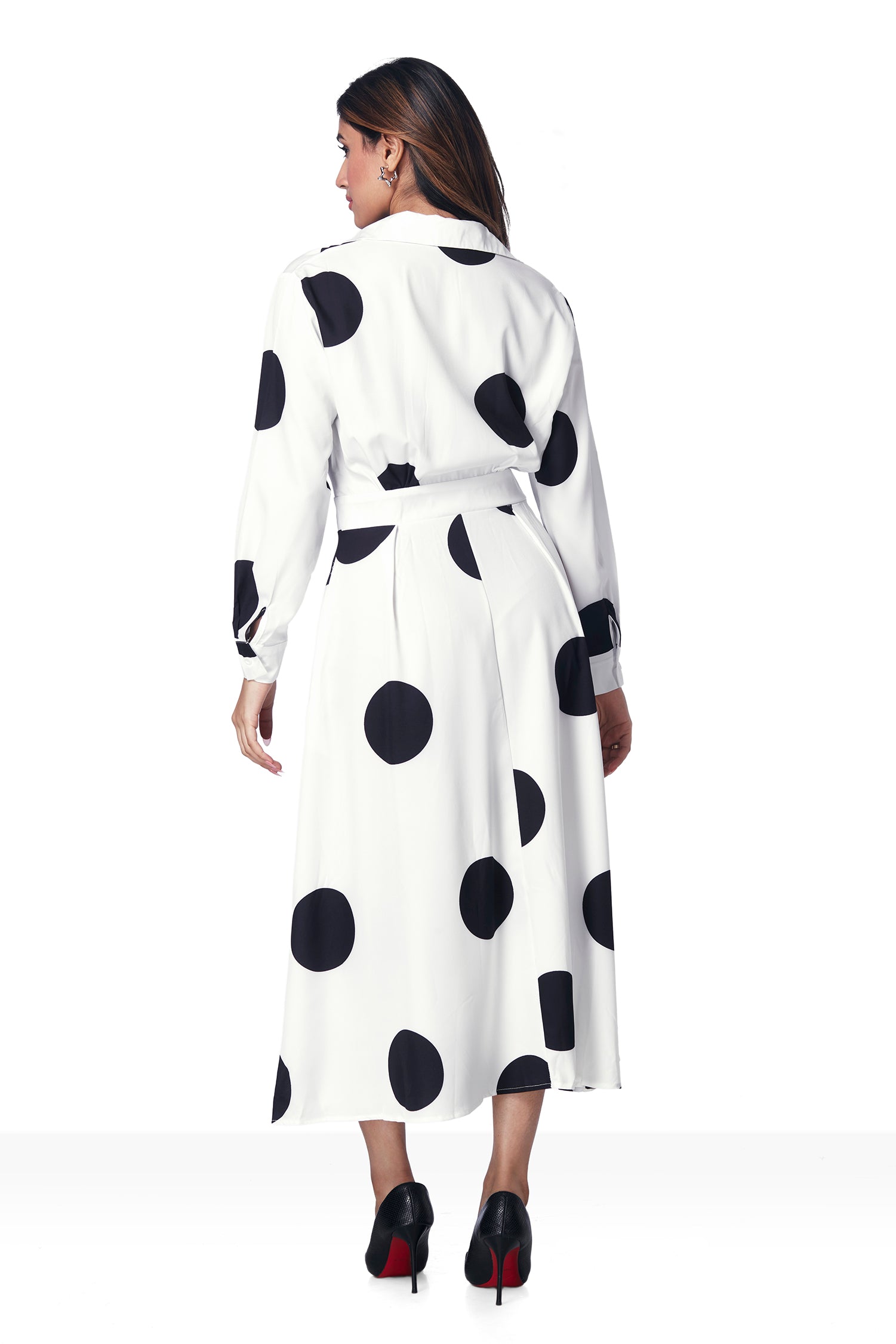 Polka Dots Dress - White