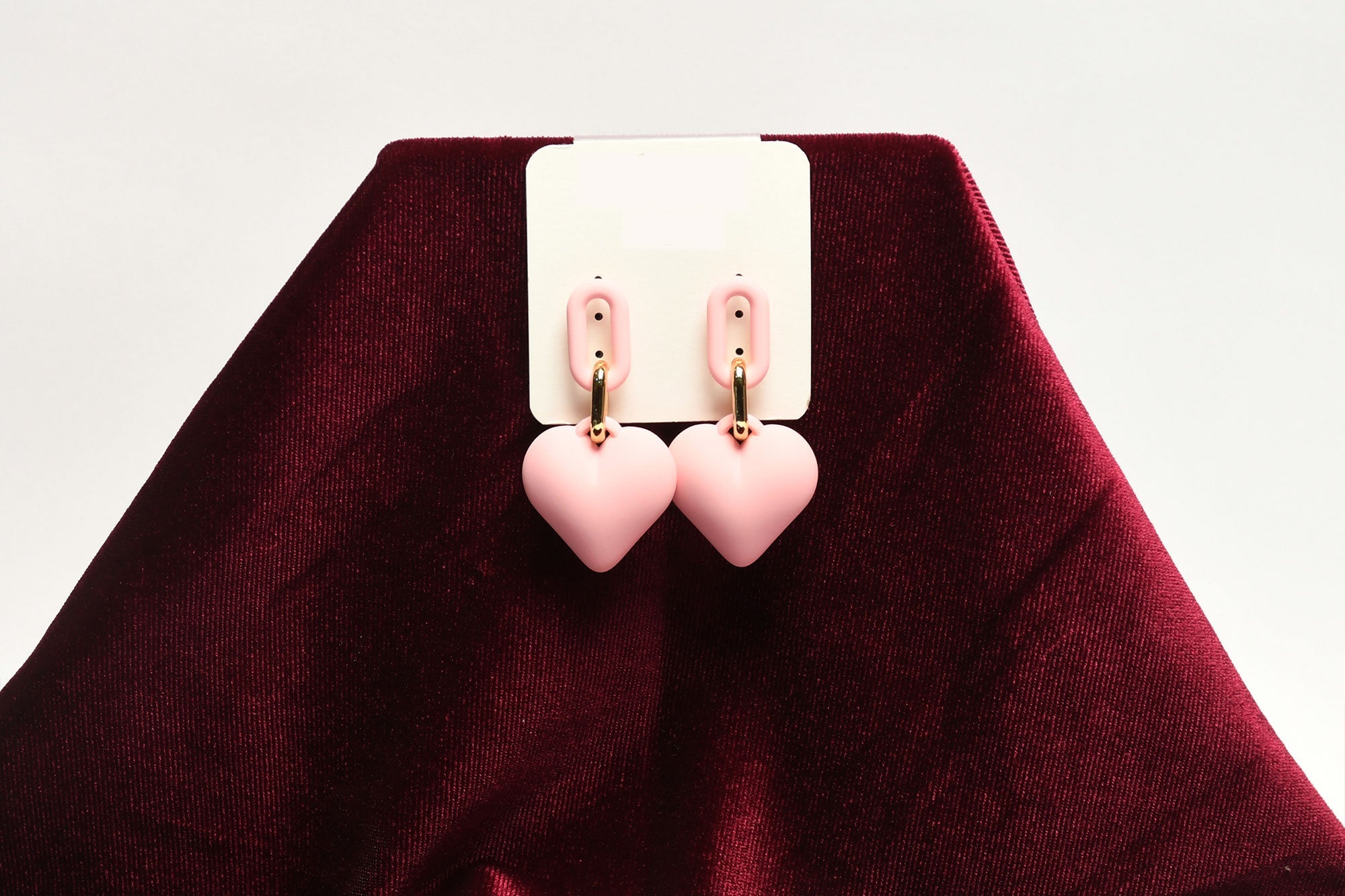 Pink Candy Colors Big Heart Drop Earring- Freyaa